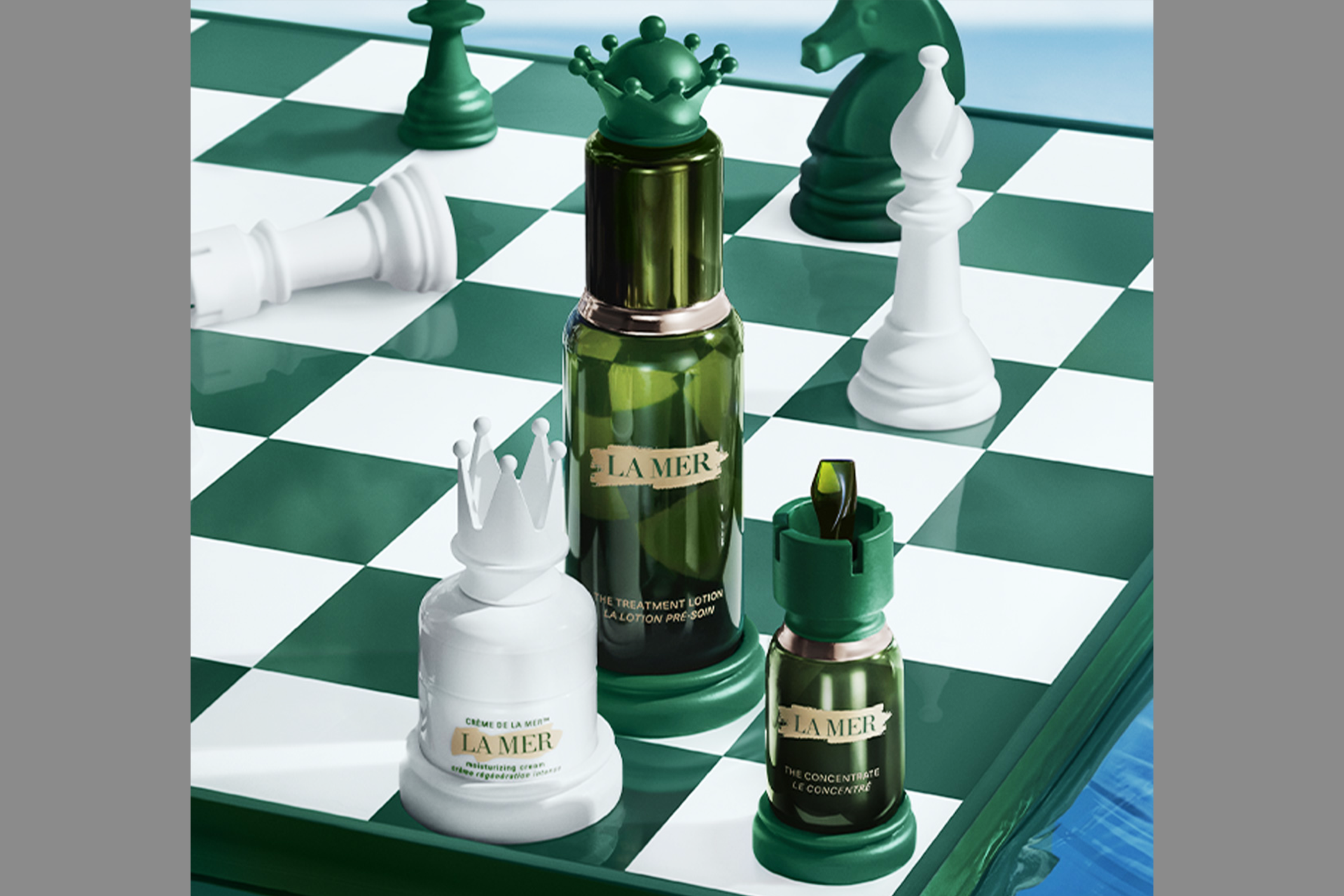 Designed and 3D modeled chess pieces for Little Luxuries campaign.