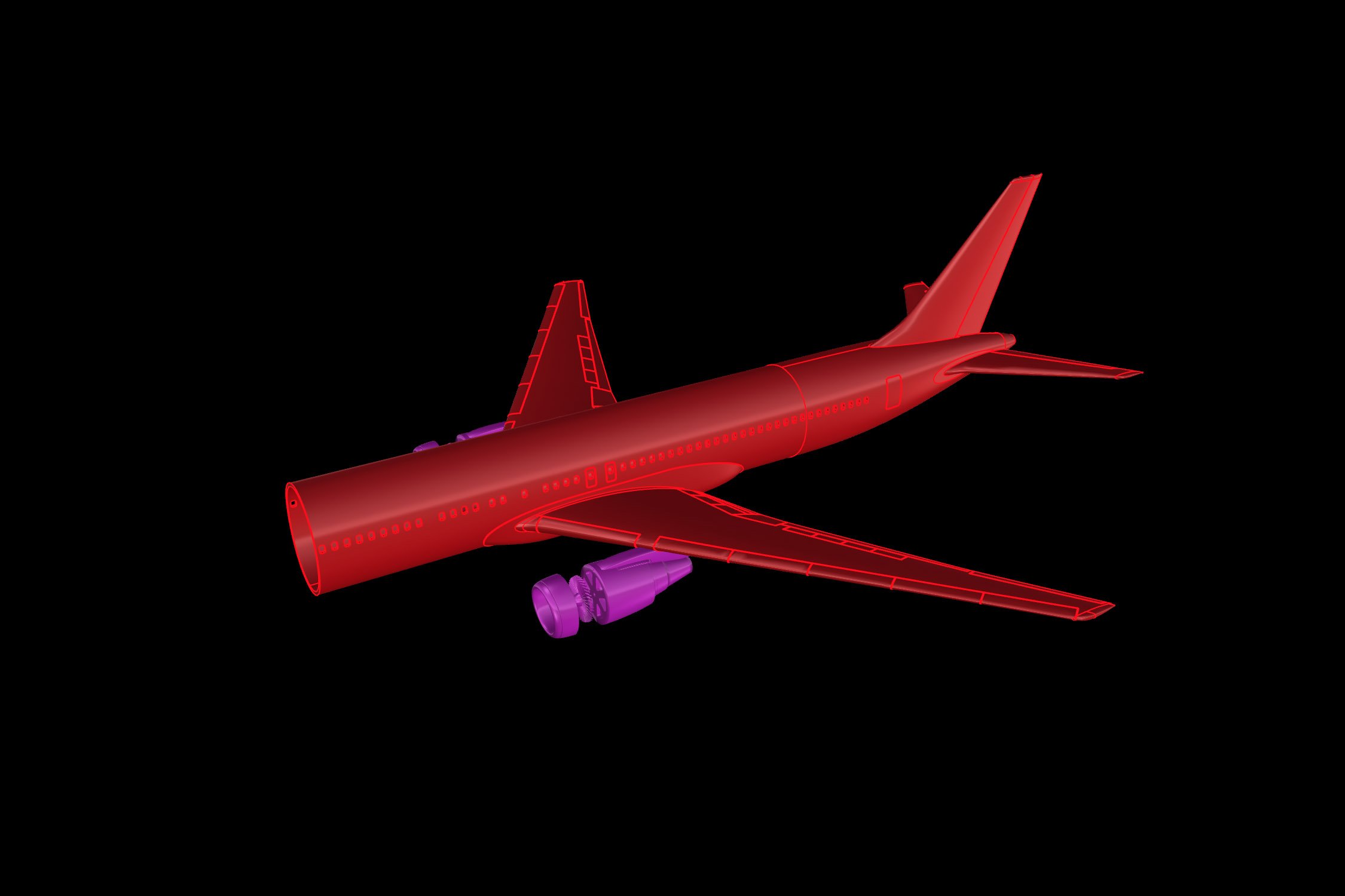 Surface model of airplanes for miniatures exhibition. Provide client with hollowed-out and parted models for rapid prototyping.