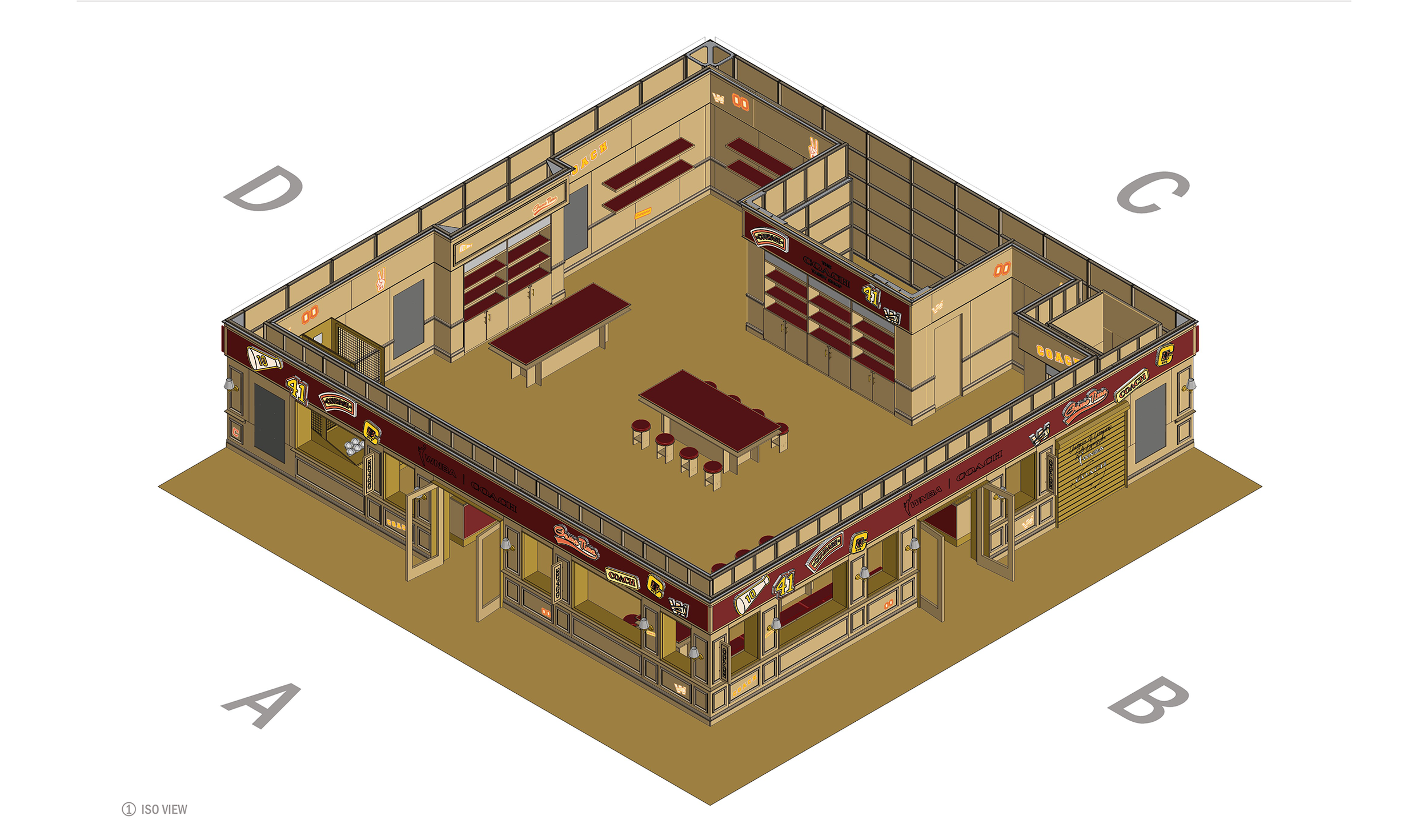 Oversee design and build of Coach x WNBA All Star Weekend event booth at The Factory NYC.