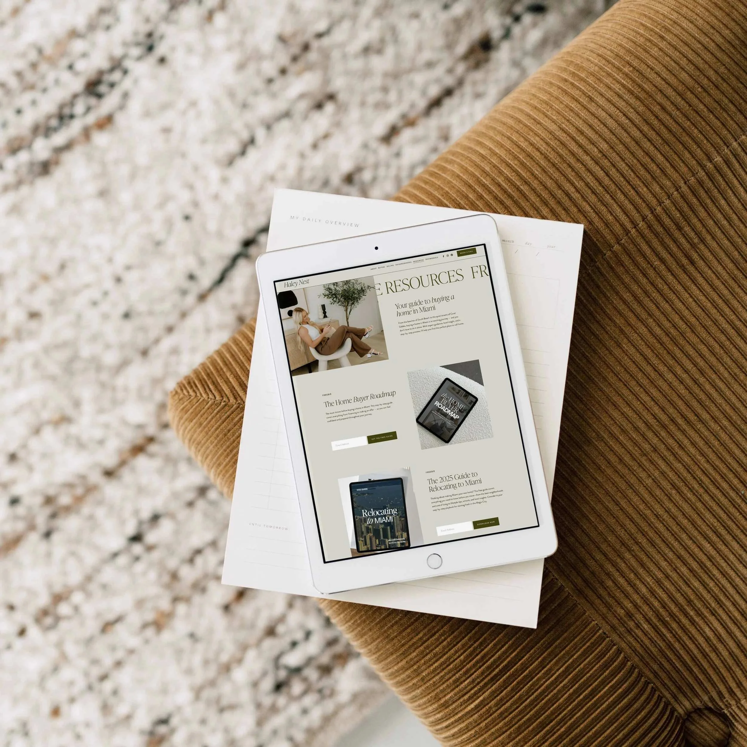 Nest realtor website template for Squarespace