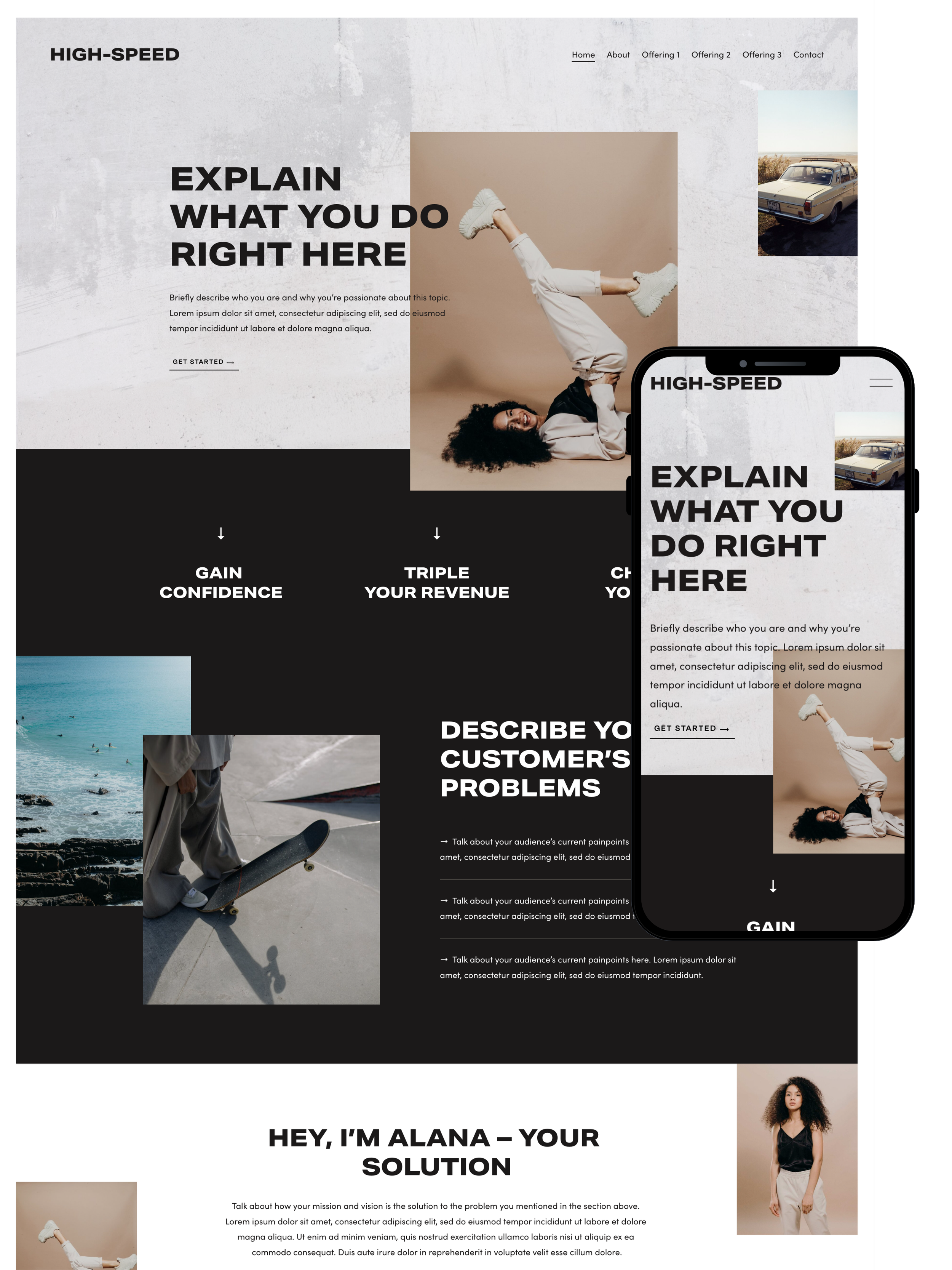 Agency Website Template Modern Squarespace Website Template by GoLive