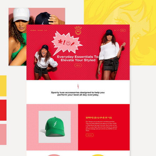 Bold & Cool Squarespace Design For Sporty E-Commerce Shop