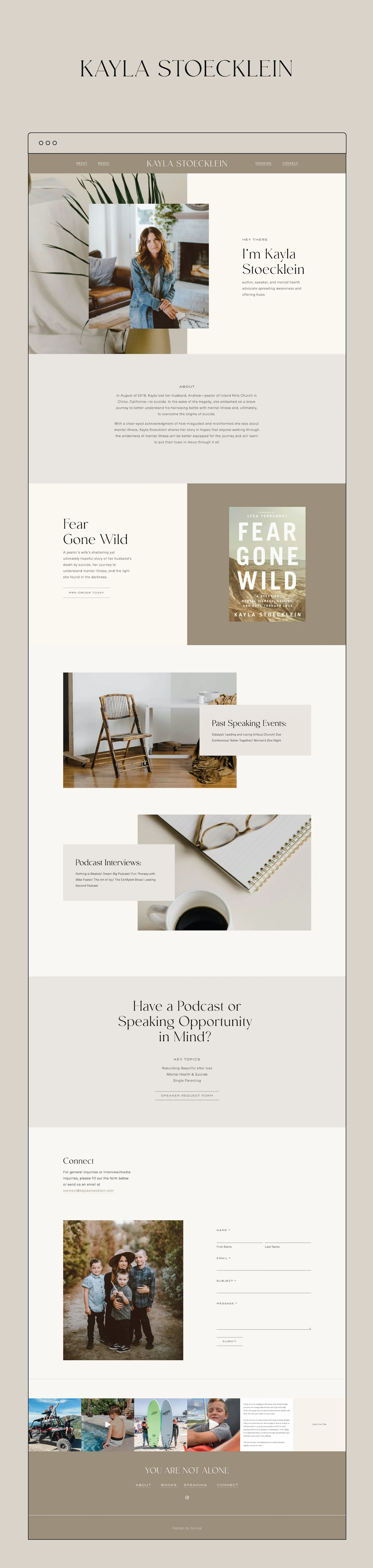Simple And Fresh Squarespace Design for Author & Speaker