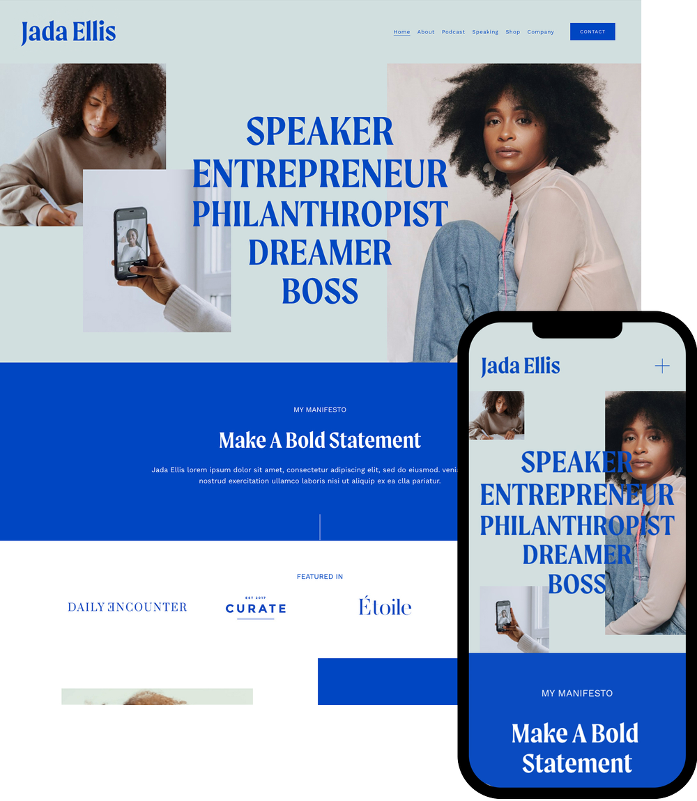 Shop Premium Squarespace Templates: Designer Website Themes | GoLive