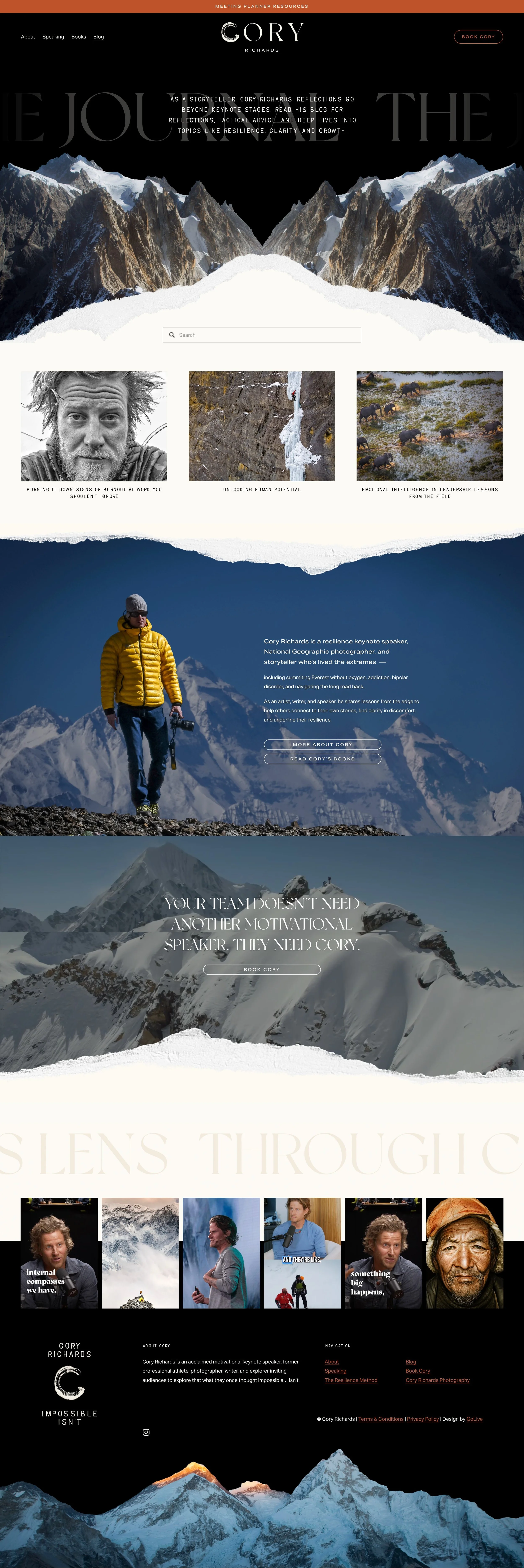 Cory Richards Custom Squarespace Website Design Blog Page.JPG