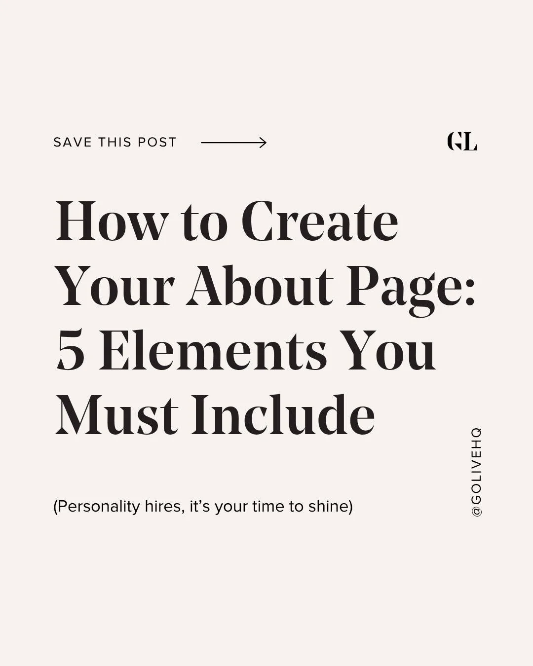 👩&zwj;💻 Have you edited your About page lately? Having a strong About page can help you connect with your customer on a personal level, humanize your brand, and build your credibility.

✔️Open your website, read through your About section, and make