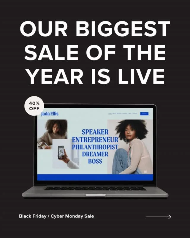 IT&rsquo;S TIIIIIME! ✨ (Mariah Carey voice, obviously)

Our biggest sale of the year is officially LIVE! 👏

Our entire website template shop is 40% off from now until Tuesday, December 2. We also have our popular Buy Now, Choose Later option availab