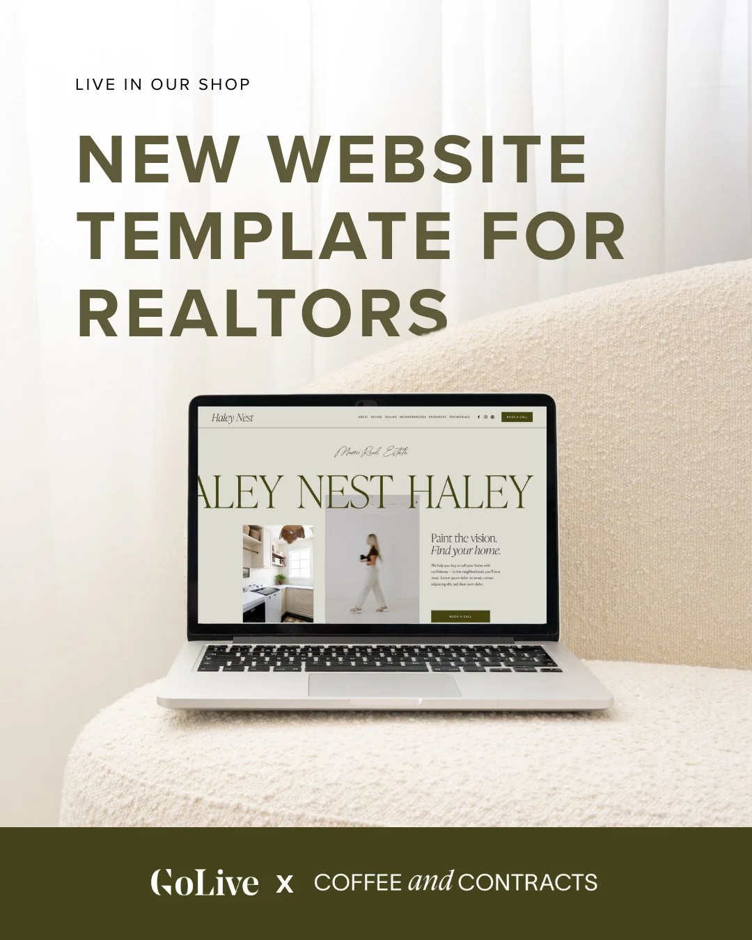 New template drop: meet Nest, created for realtors and real estate pros! 🏠🔑

We knew we wanted to launch a realtor template, but we wanted it to be *exactly* what a real estate professional needed in a website, so we consulted the pros.

We partner