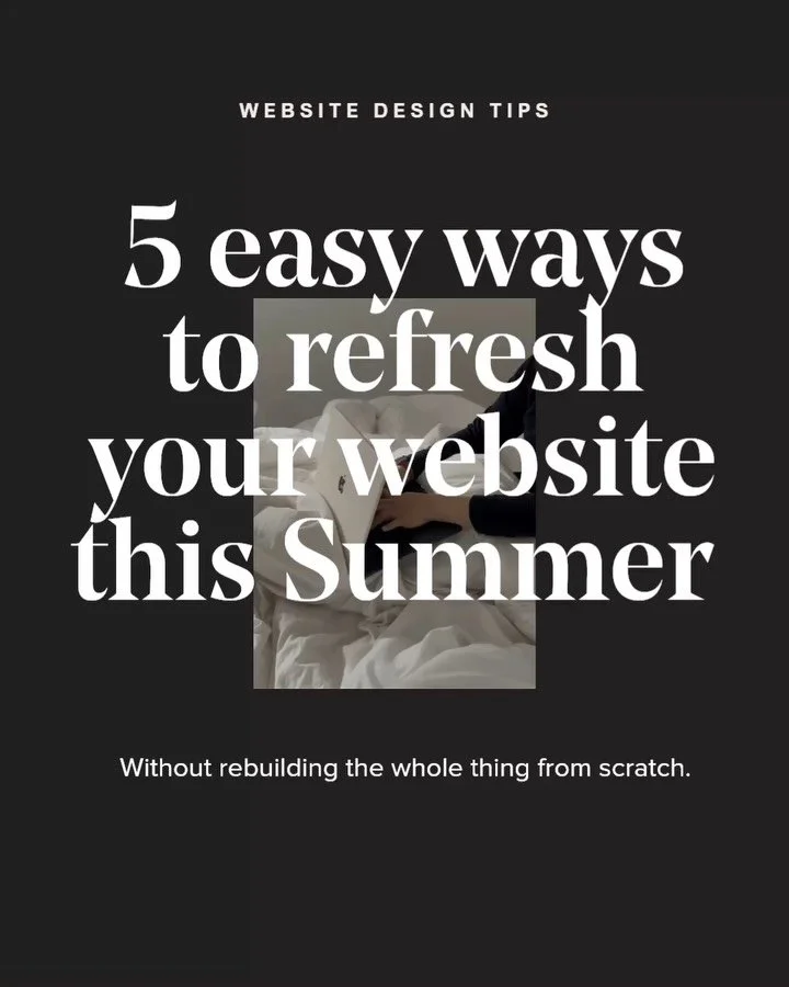 Your website deserves a little summer reset too.☀️

Small updates can make your brand feel instantly more current, polished and aligned - without starting from scratch. ✨
