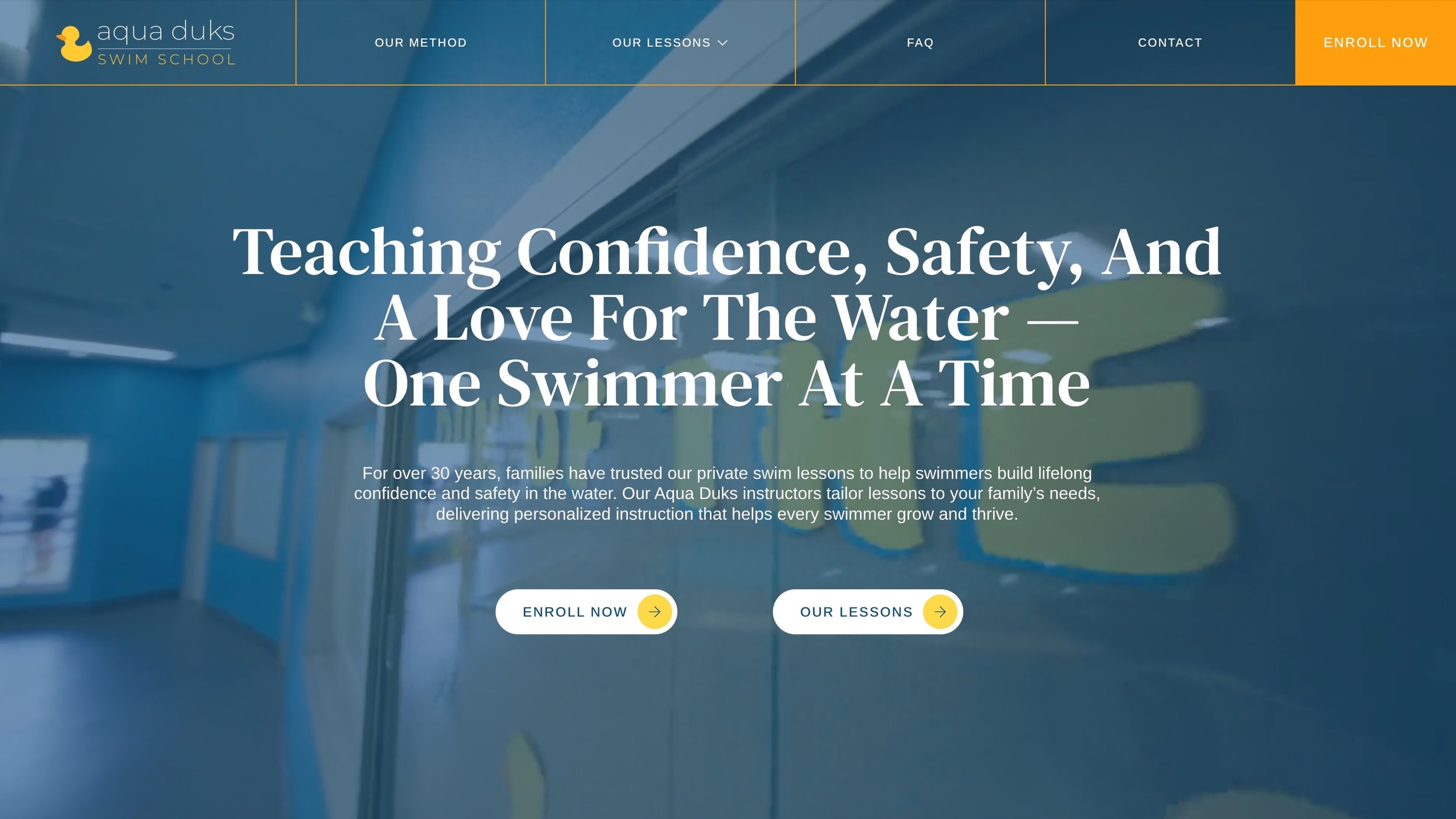 Swim School Website Design