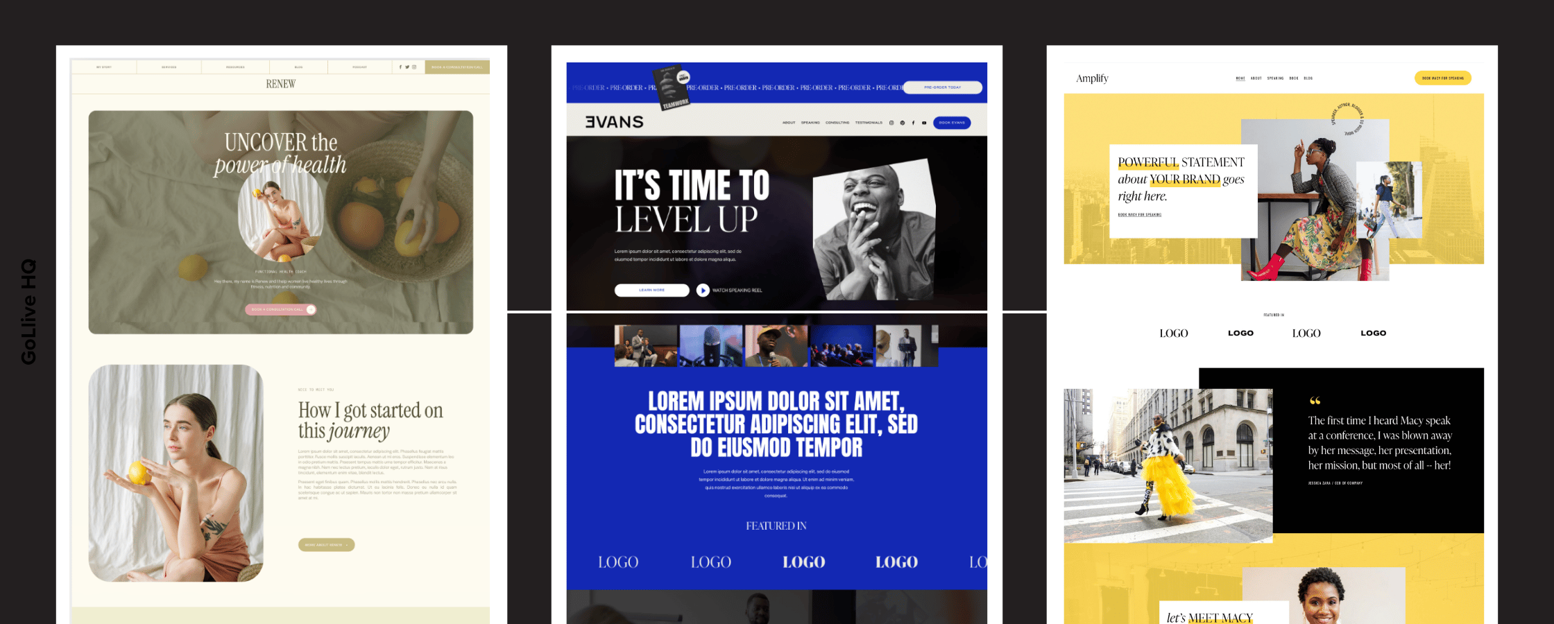 Premium Squarespace website templates to build your site with.