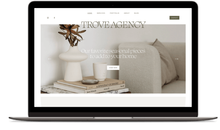 Trove Agency Squarespace Template 7.1 Created by Go Live