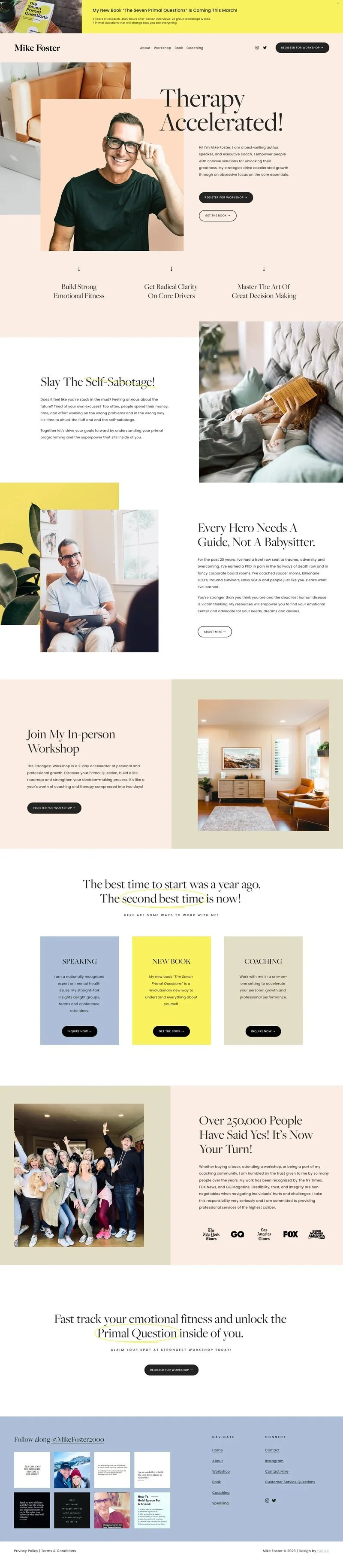 Squarespace Website Design for Mike Foster, Executive Coach