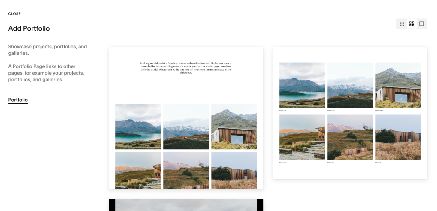 Squarespace for portfolio website examples