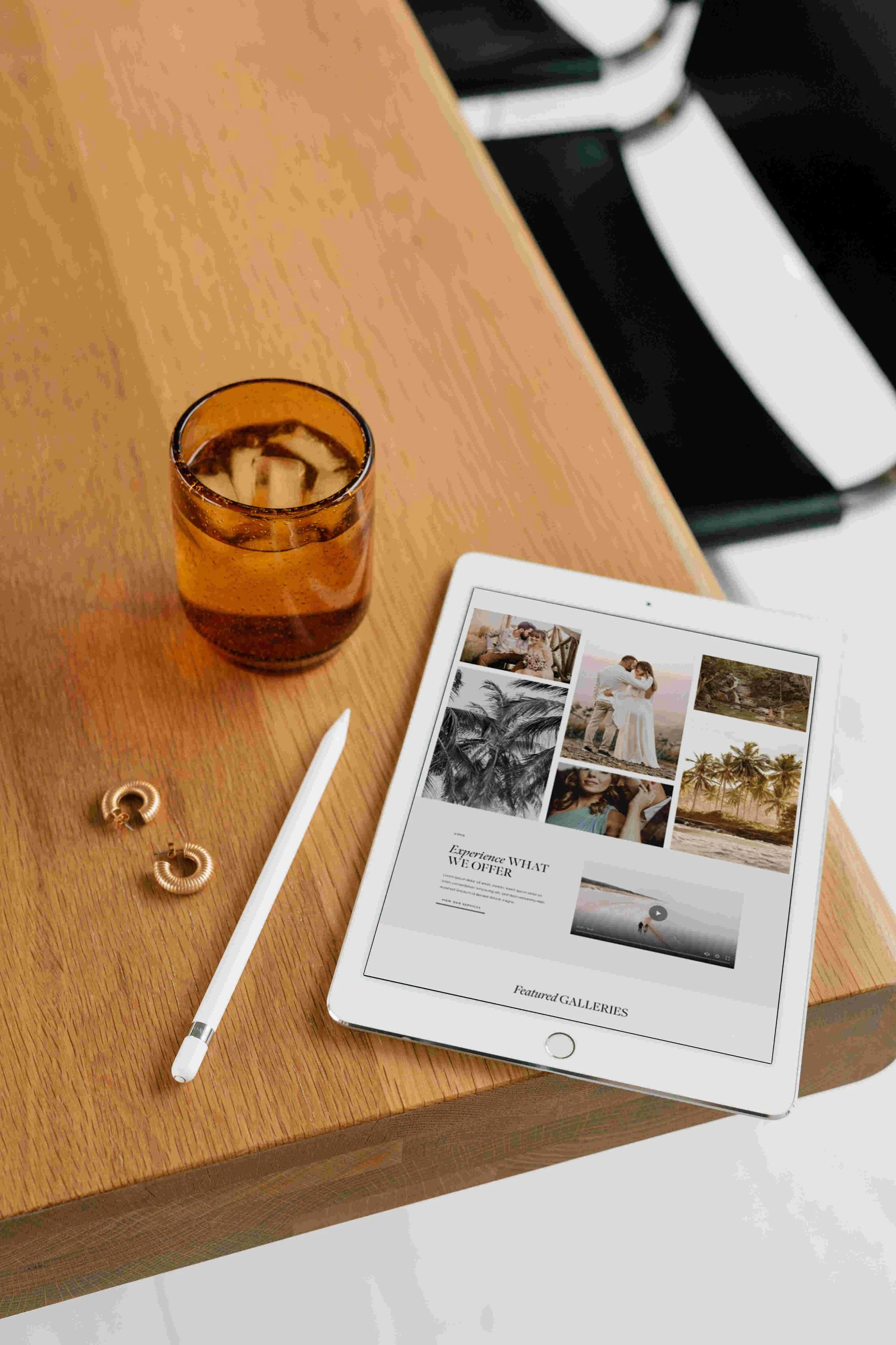 Portfolio site template design built on Squarespace