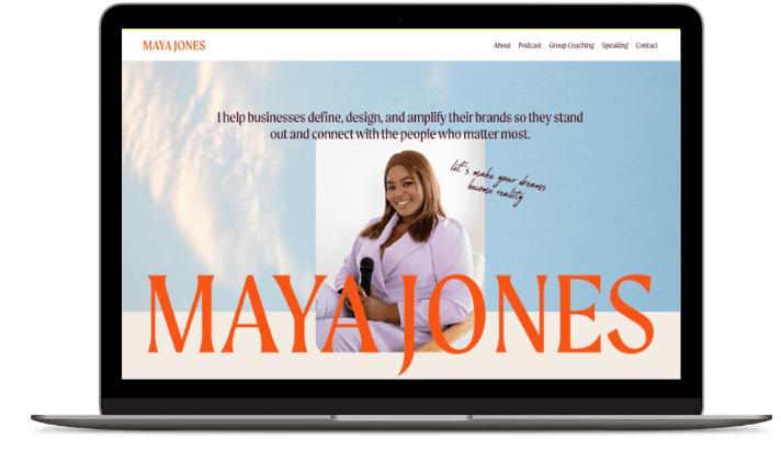 Maya Jones Squarespace Template 7.1 Created by Go Live