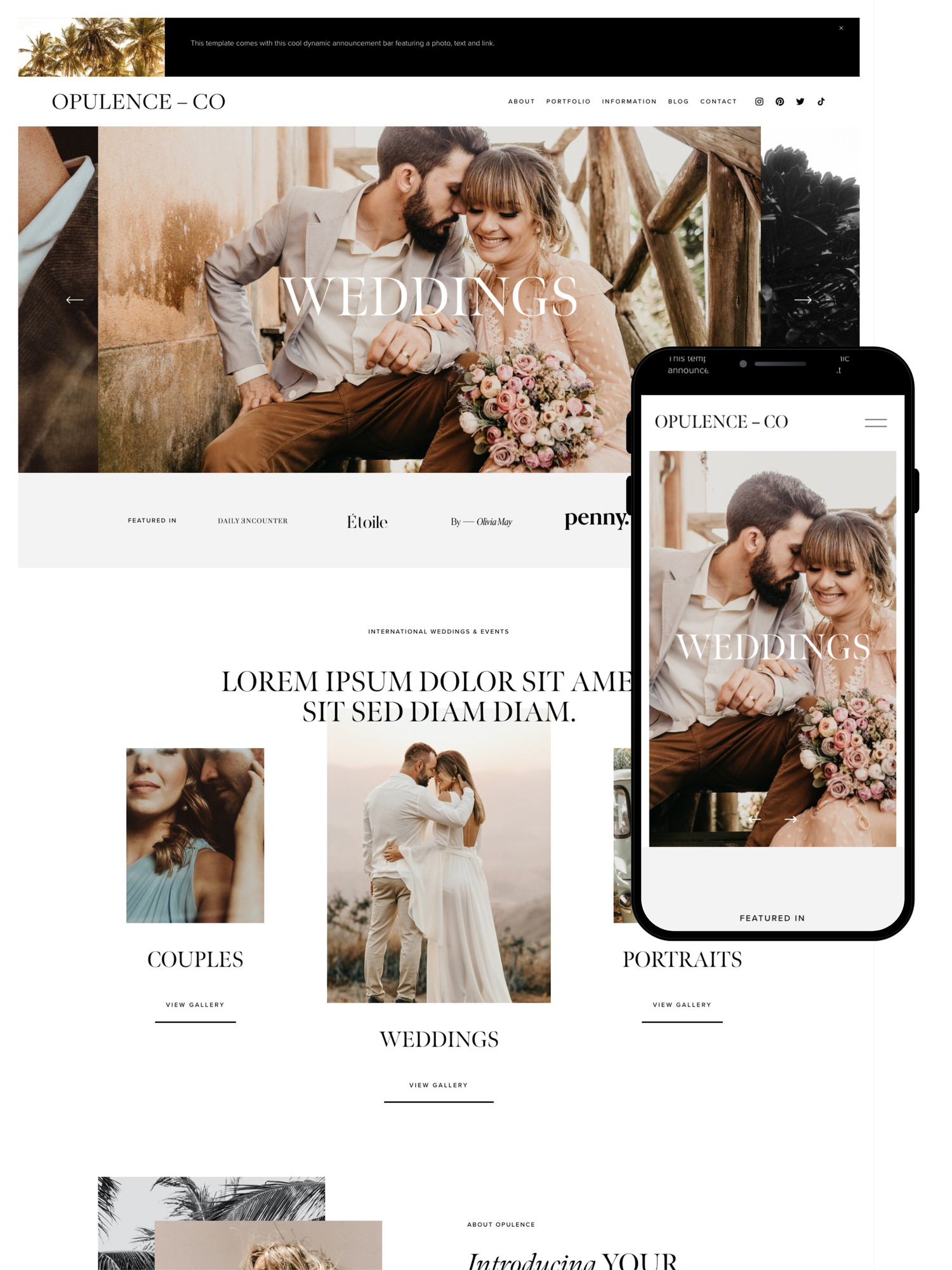 Photography Squarespace Clean Squarespace Website Template by GoLive