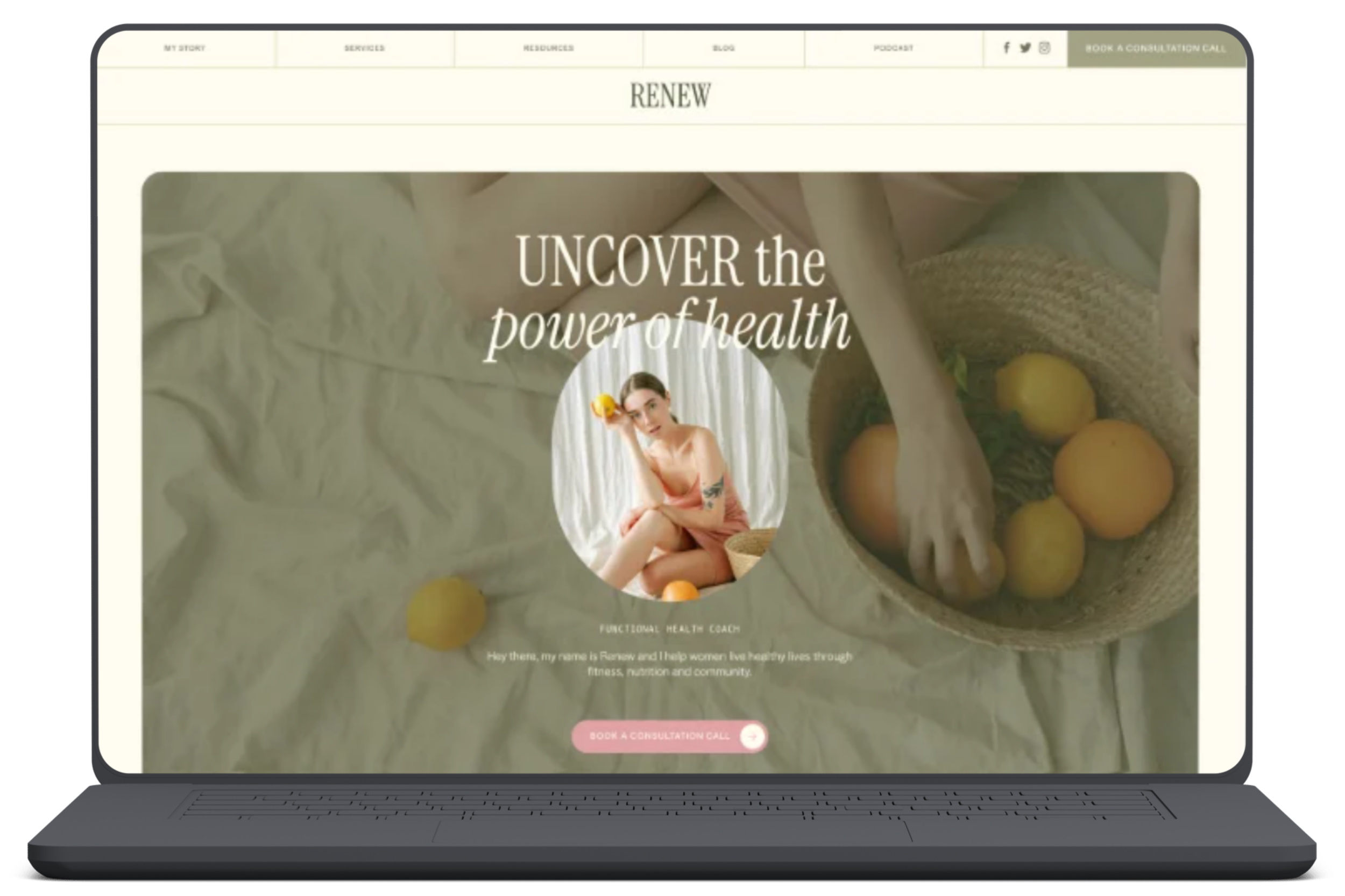 best premium Squarespace template for therapists and health and wellness brands