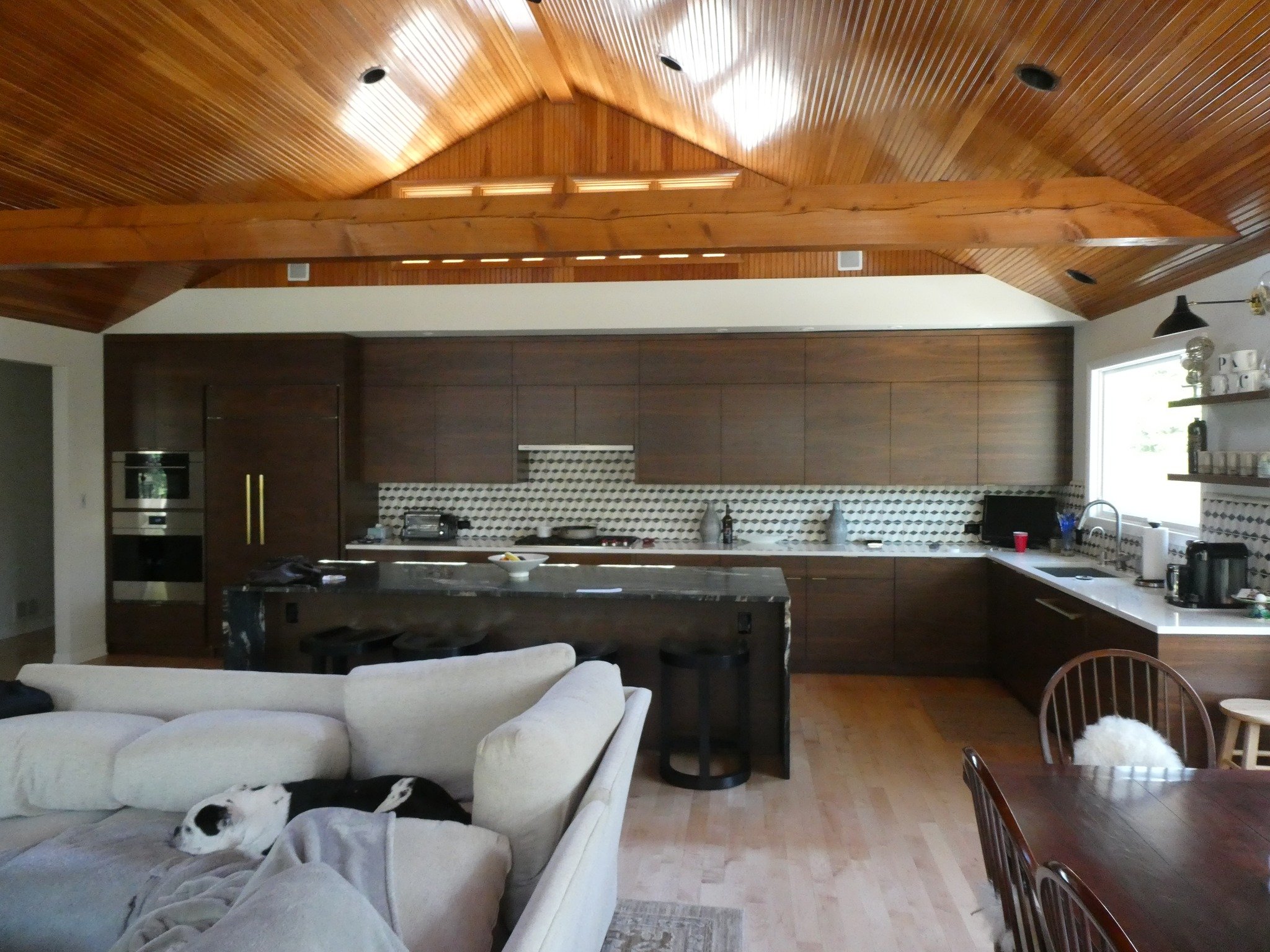 black and white check kitchen backsplash.jpeg