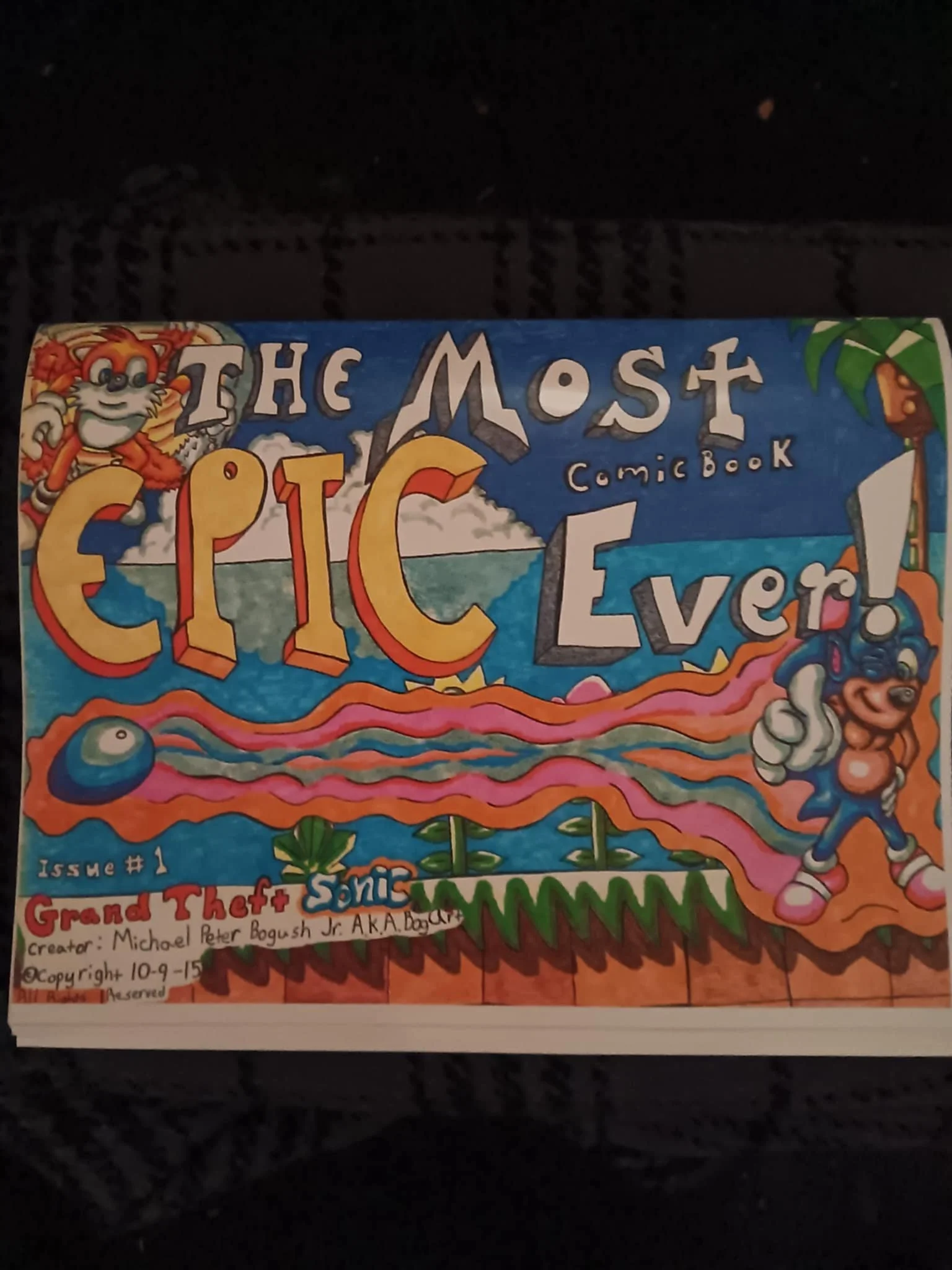 Grand Theft Sonic Issue 1 w/ Sticker Page, Protective Covering AND ALL SALES PROCEEDS DONATED TO Autistic Self Advocacy Network