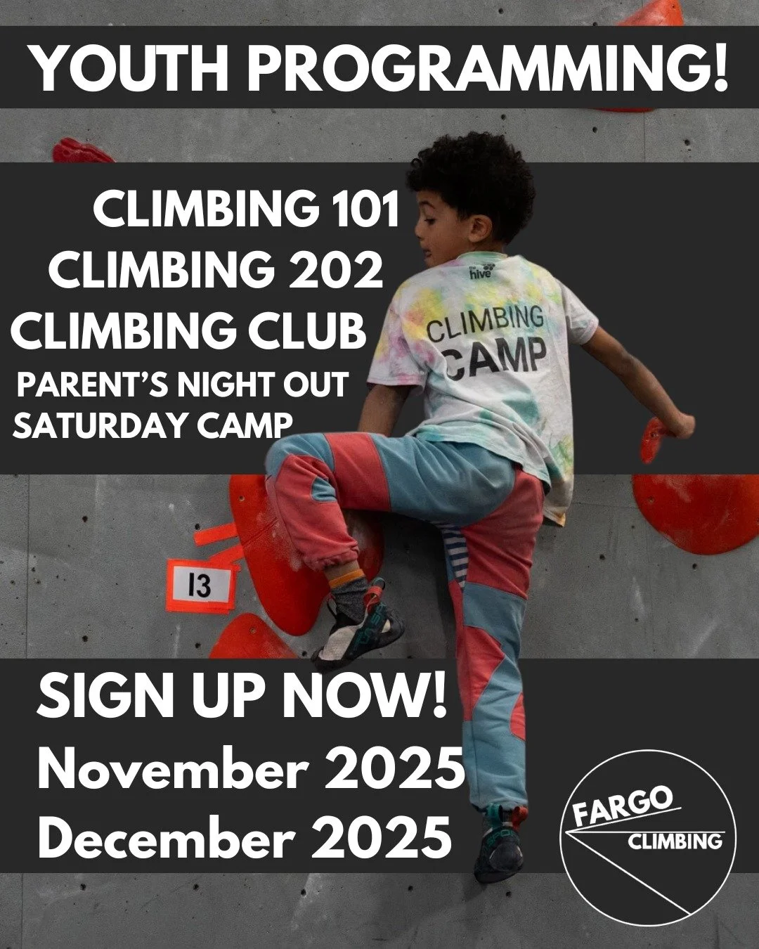 Youth Program sign ups are live for November and December!
Spots are limited! Don't miss out!
