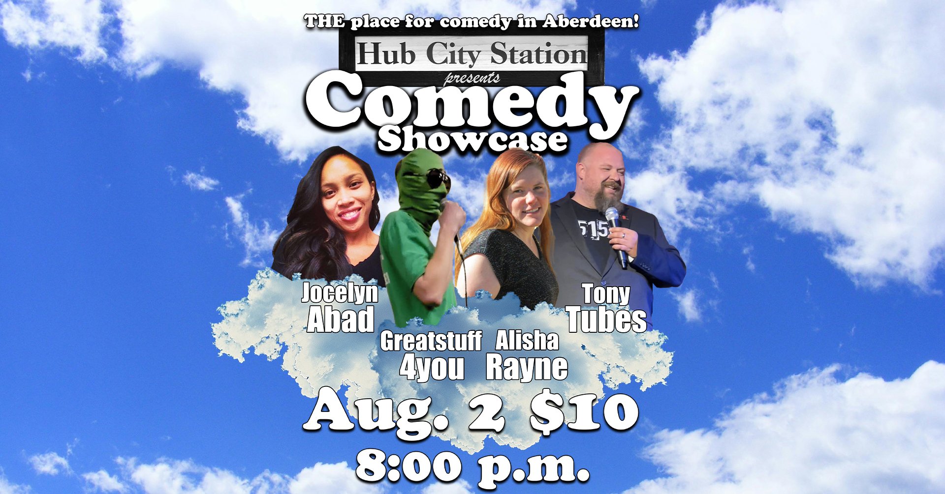 Comedy Showcase: Jocelyn Abad, Greatstuff4you, Alisha Rayne, and Tony Tubes