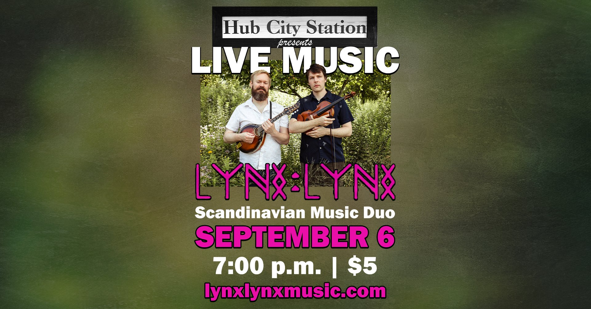 Live Music with Lynx Lynx, Scandinavian music duo