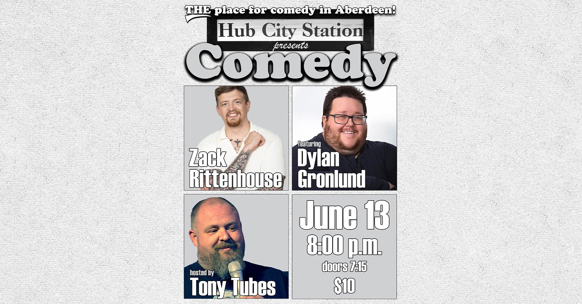 Comedy with Zack Rittenhouse feat. Dylan Gronlund hosted by Tony Tubes