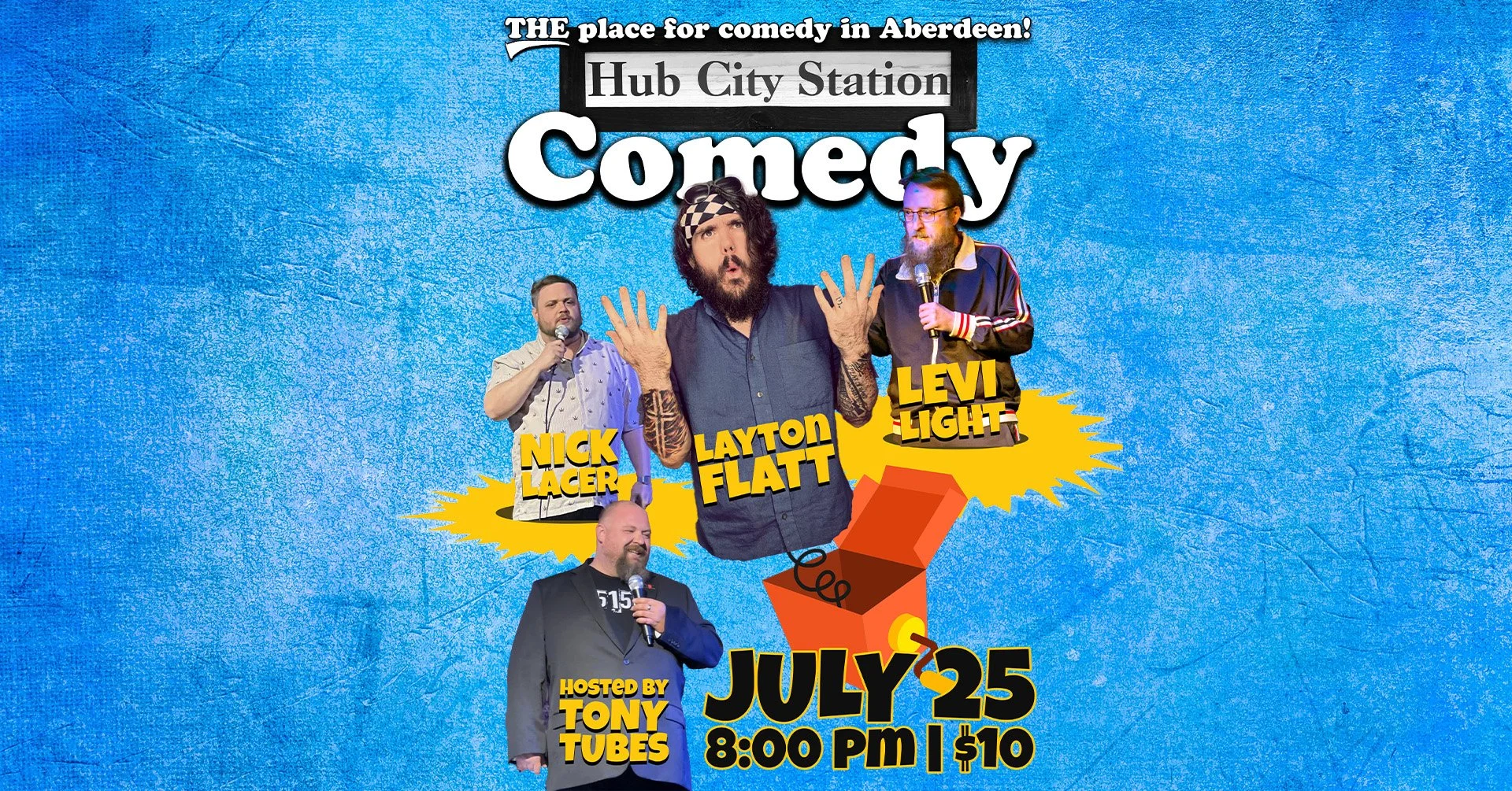 Comedy with Layton Flatt feat. Levi Light, Nick Lacer hosted by Tony Tubes