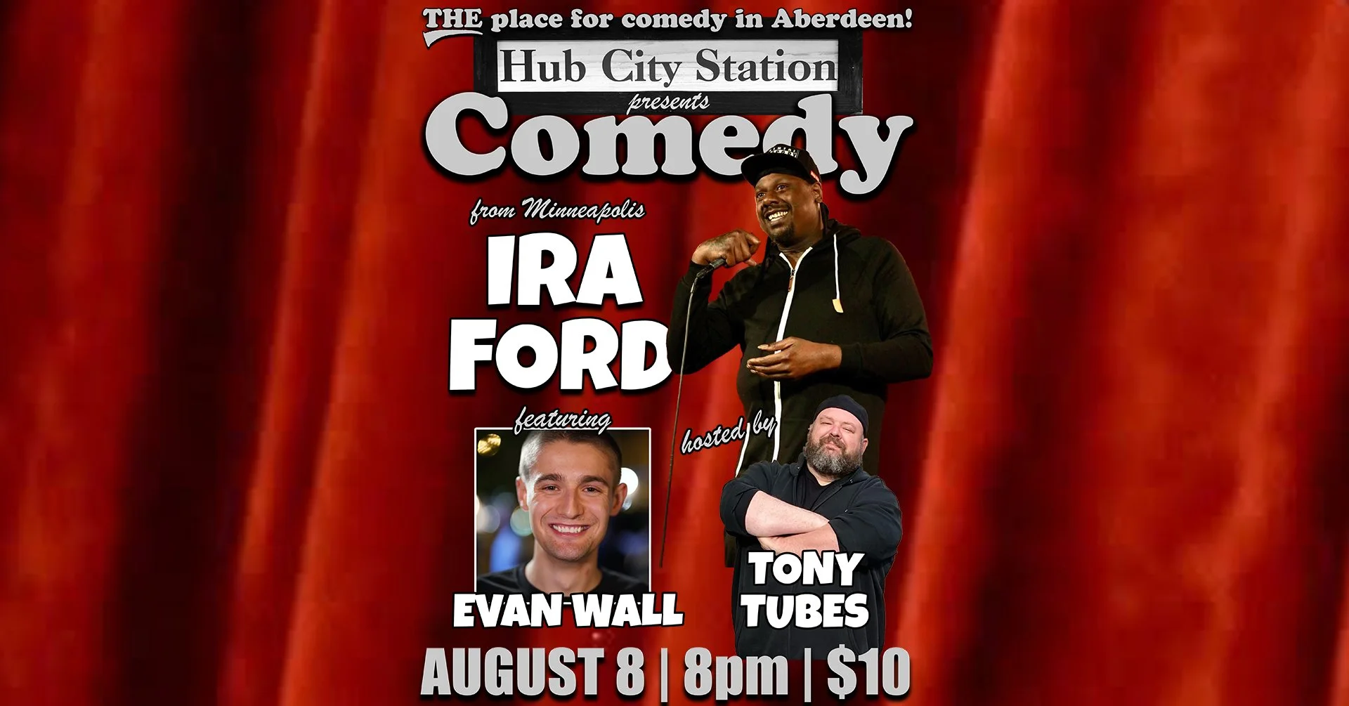 Comedy with Ira Ford feat. Evan Wall hosted by Tony Tubes