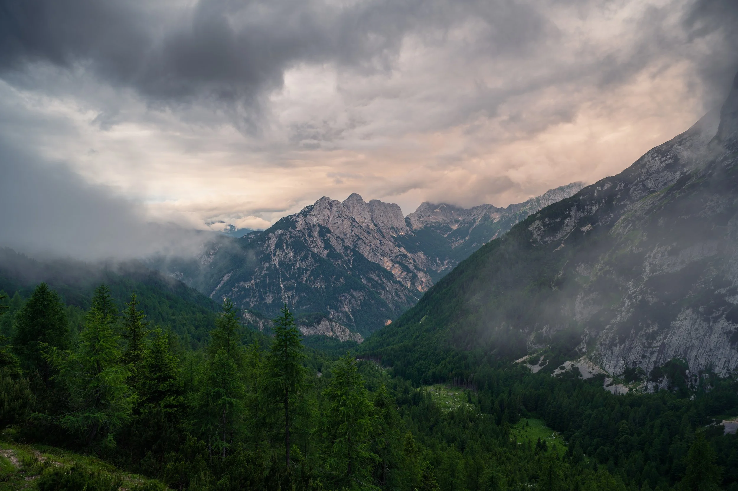 Sunrise at Vrsic pass