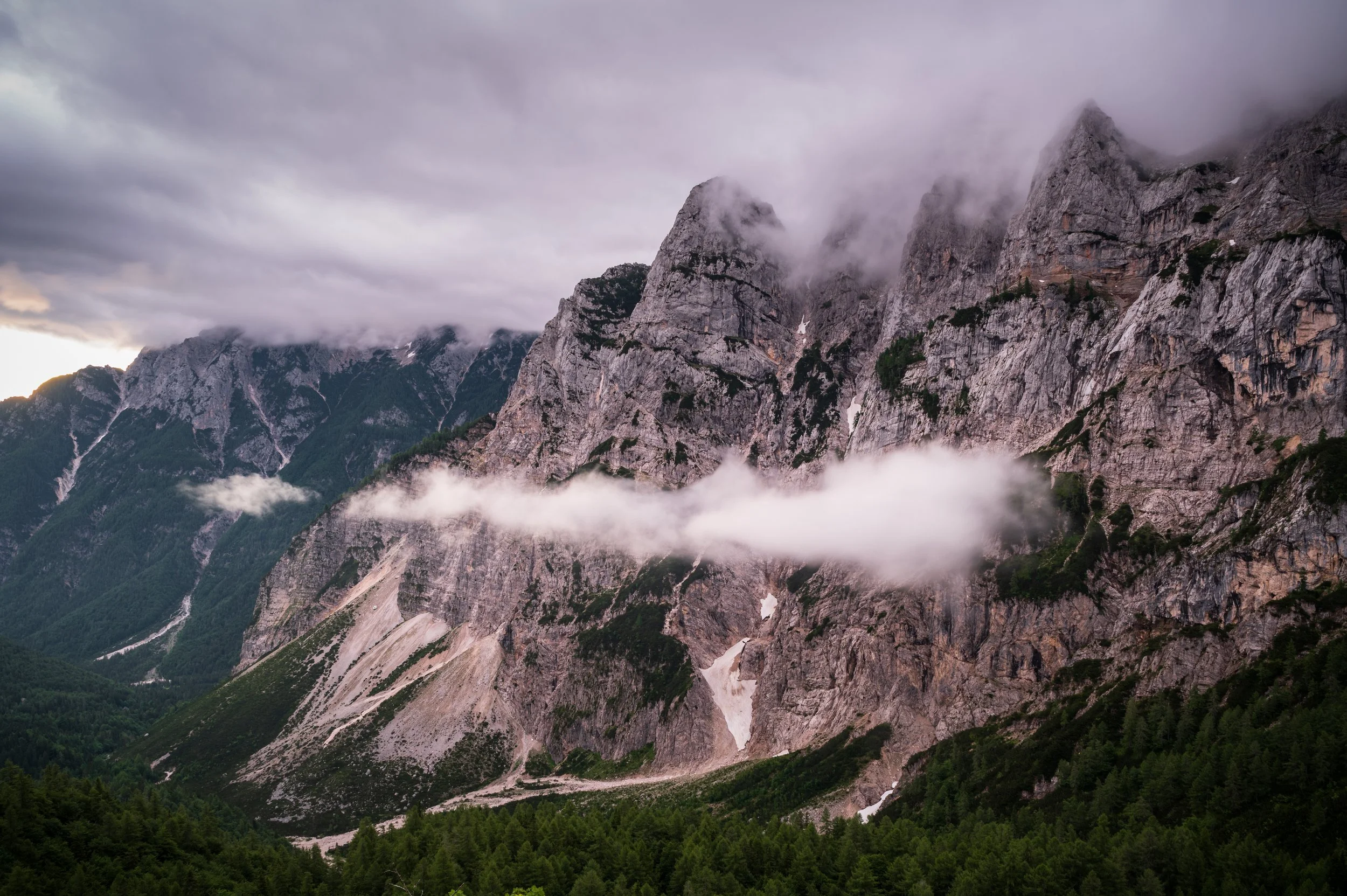 Sunrise at Vrsic pass