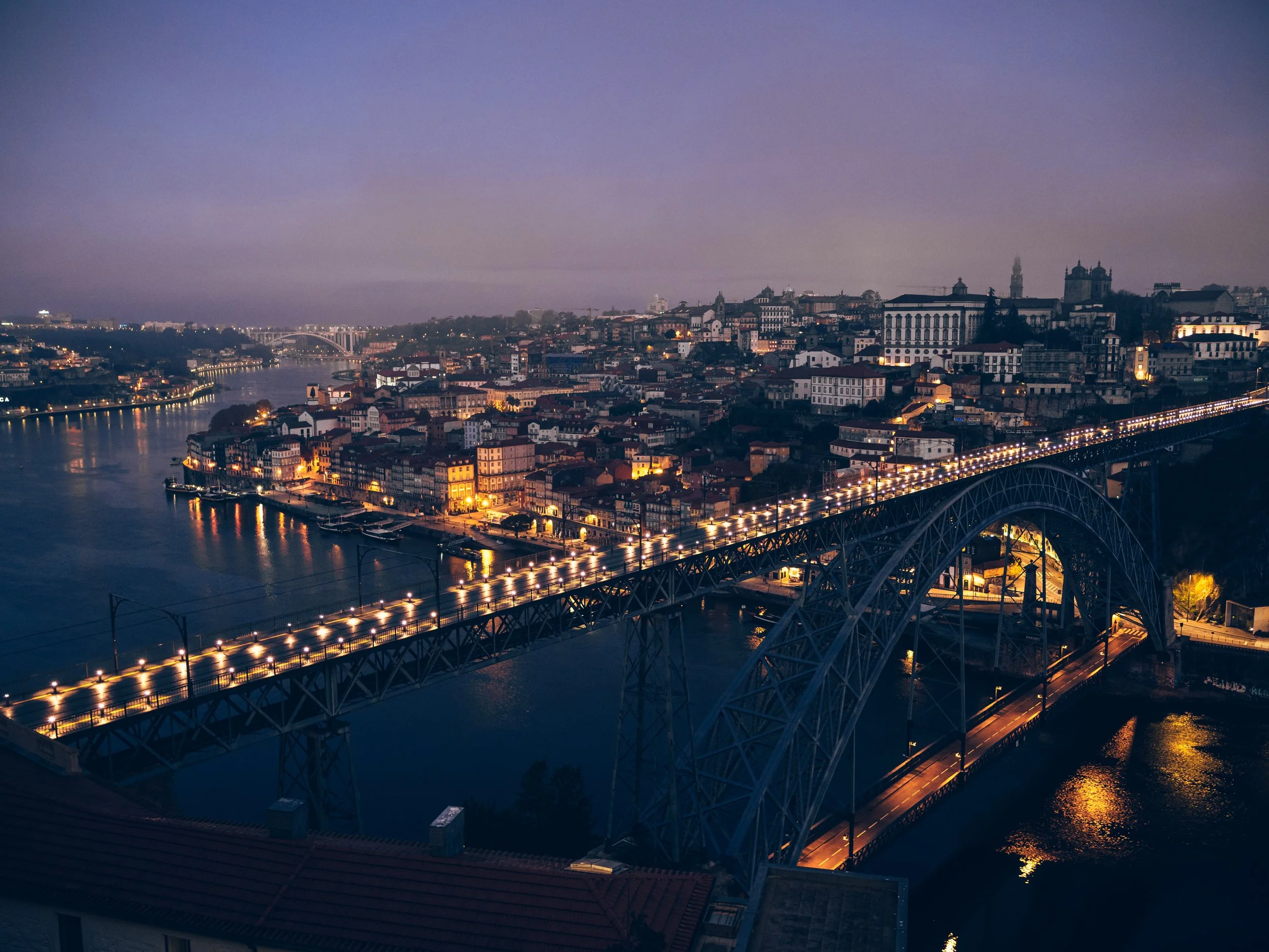 Luís I bridge and river Douro