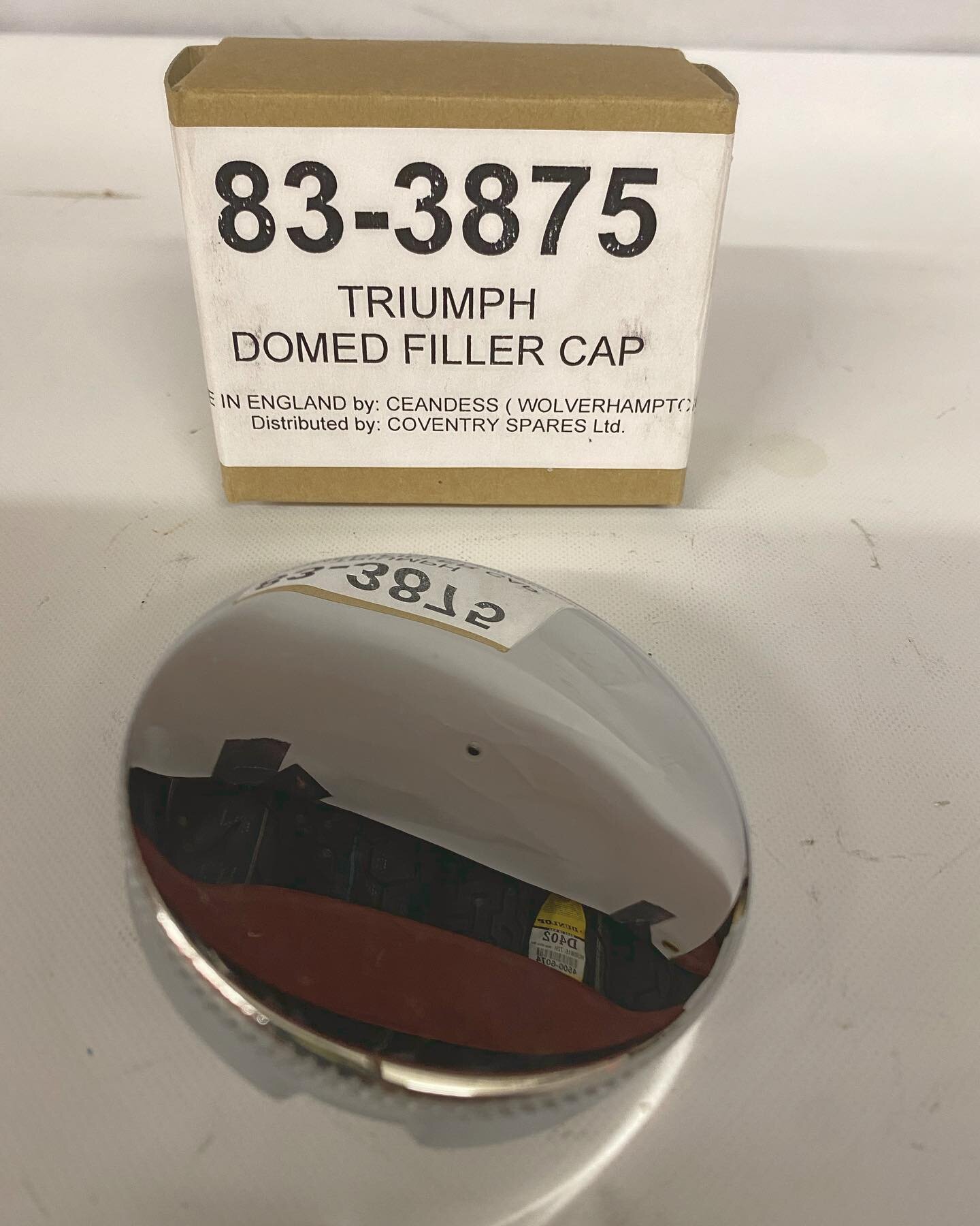 New Triumph Domed Filler Cap.
P/N 83-3875
36.99$ plus shipping 
#wordenscycle #vintagetriumph