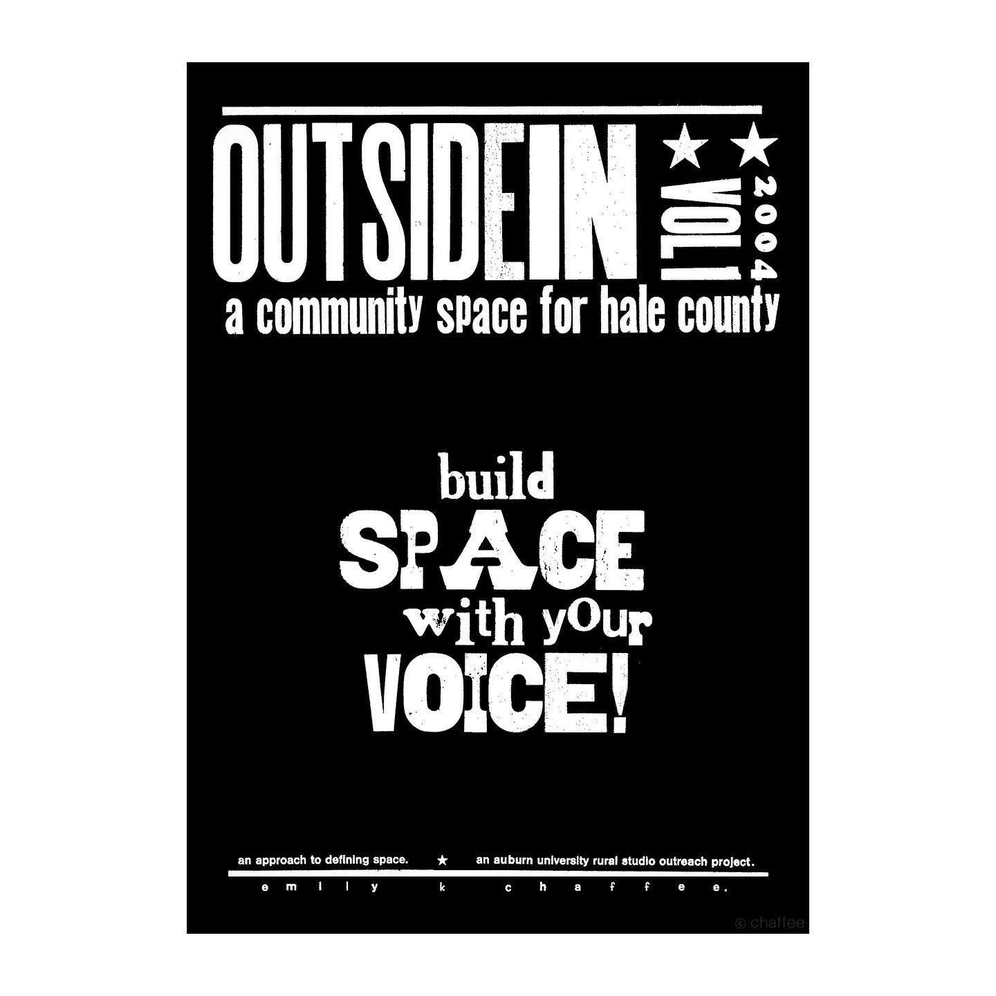 Outsidein. A Community Space for Hale County.

Common spaces where communities gather, debate, plan, educate, recreate, imagine, and laugh together are becoming increasingly unavailable and insignificant in our American culture. Does a lack of shared