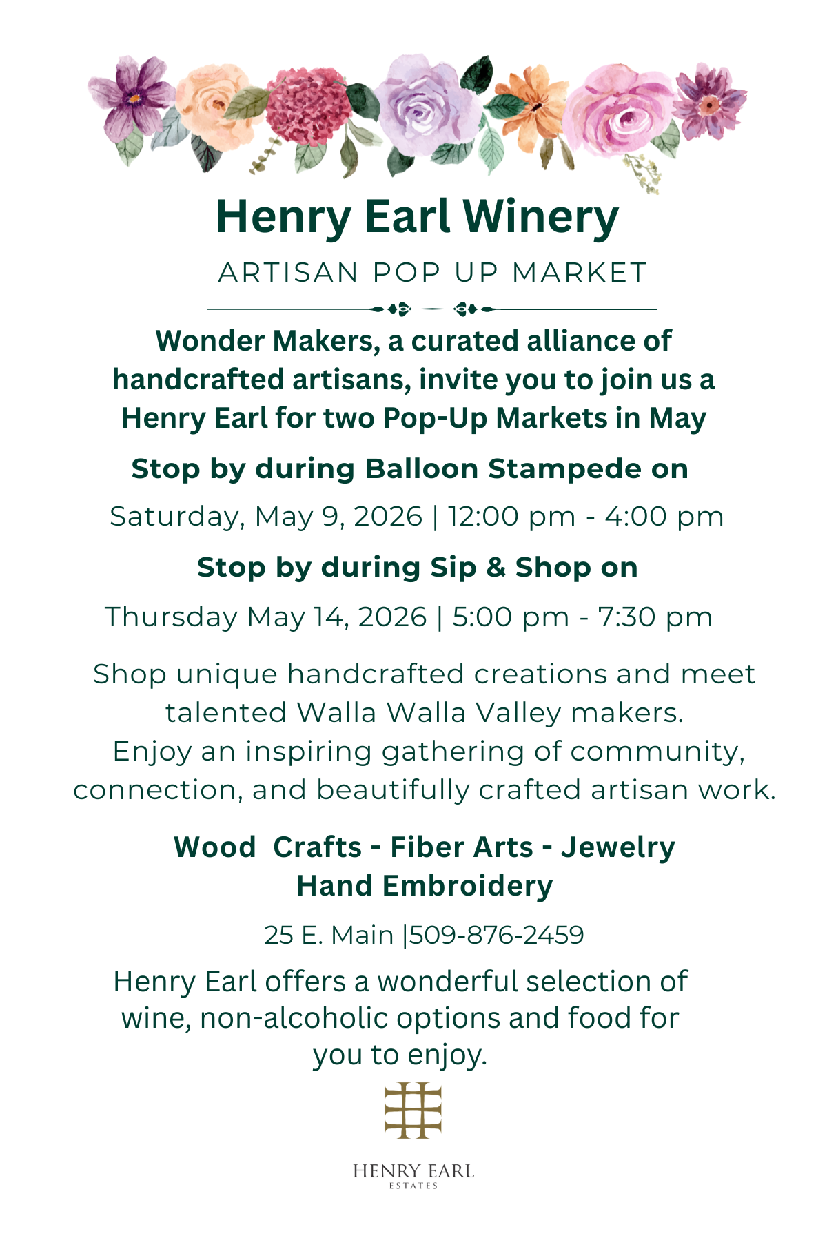 Artisan Pop Up Market