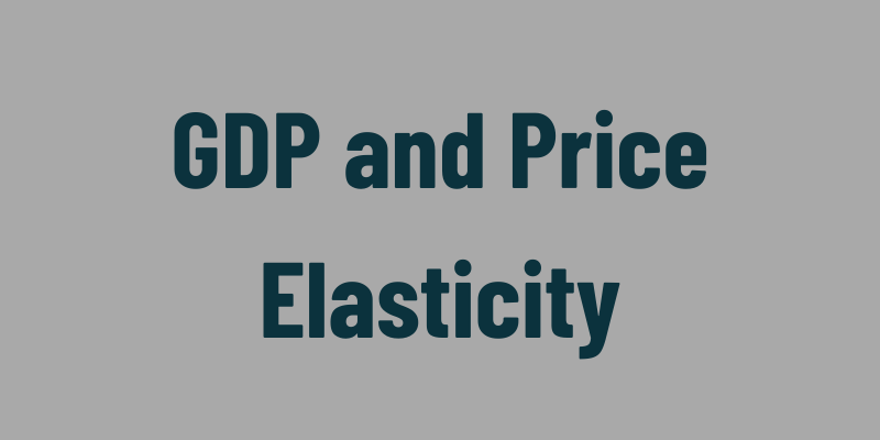 GDP and Price Elasticity