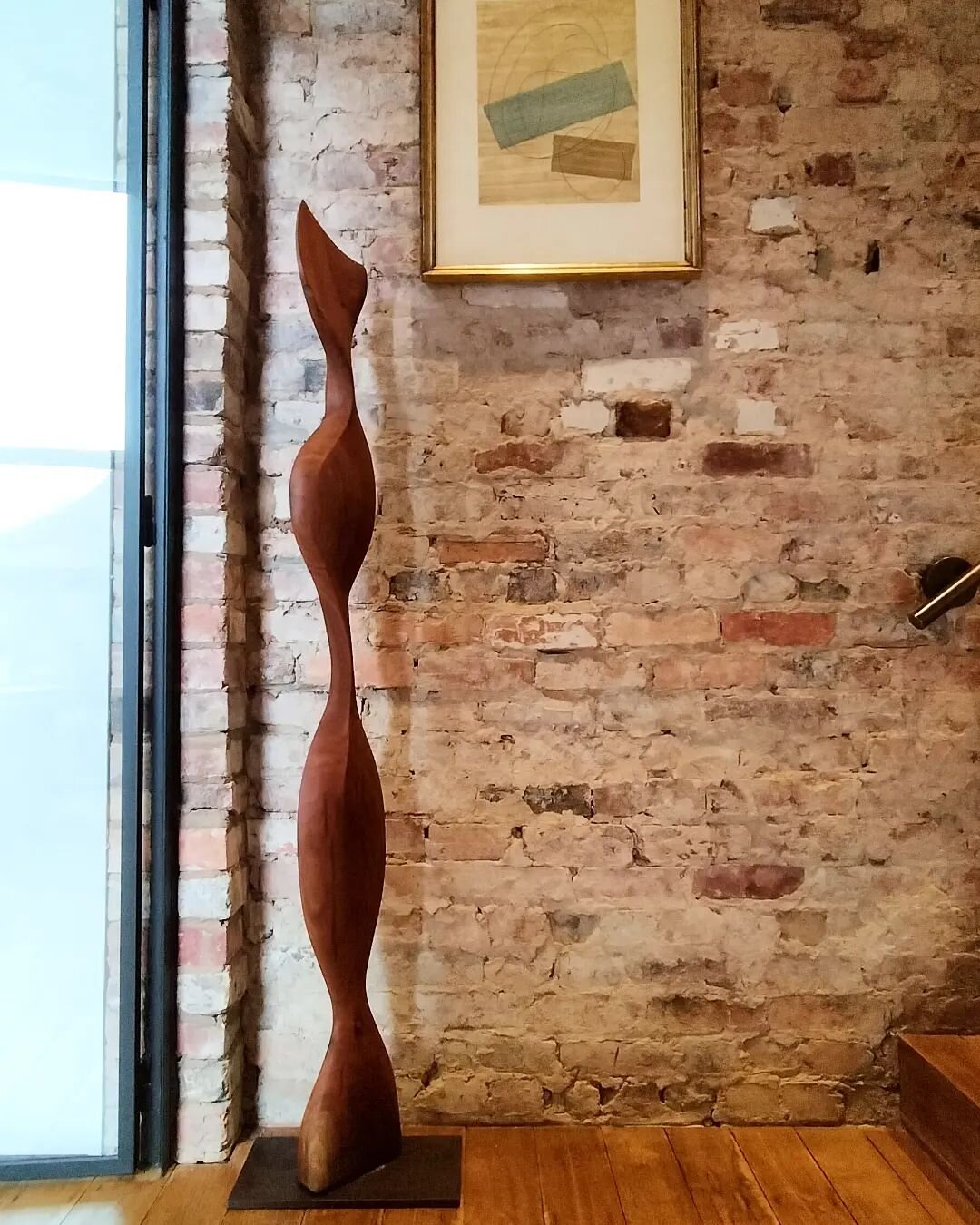 SOLD - Ceta 
2020
Australian Hardwood
Resin &amp; Mild Steel
180cm x 40cm x 19cm

Ceta not only found a new  places to shine, literally, in this superb workspace in Fitzroy North, but it also resides in auspicious company... It's noble company being 