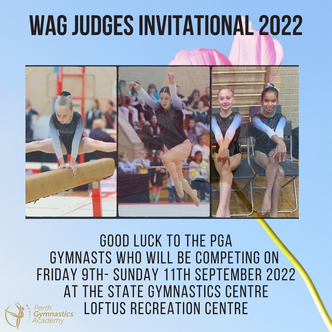 Perth Gymnastics Academy would like to wish the gymnasts competing in WAG Judges Invitational on Friday 9th- Sunday 11th September 2022 at the State Gymnastics Centre the best of luck 

💙💙💙💙💙

Times are below 

Future/Senior International- Frida