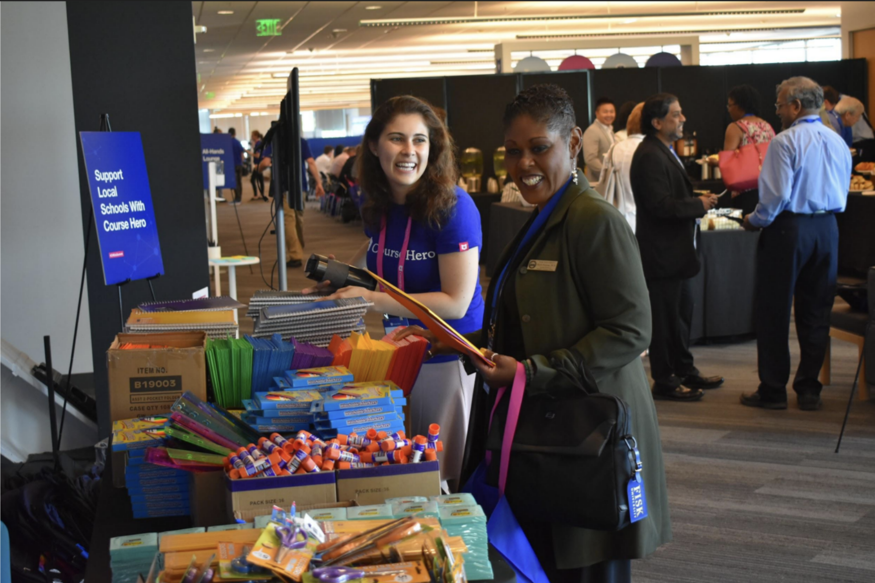 "Back-to-school backpacks" in partnership with local schools
