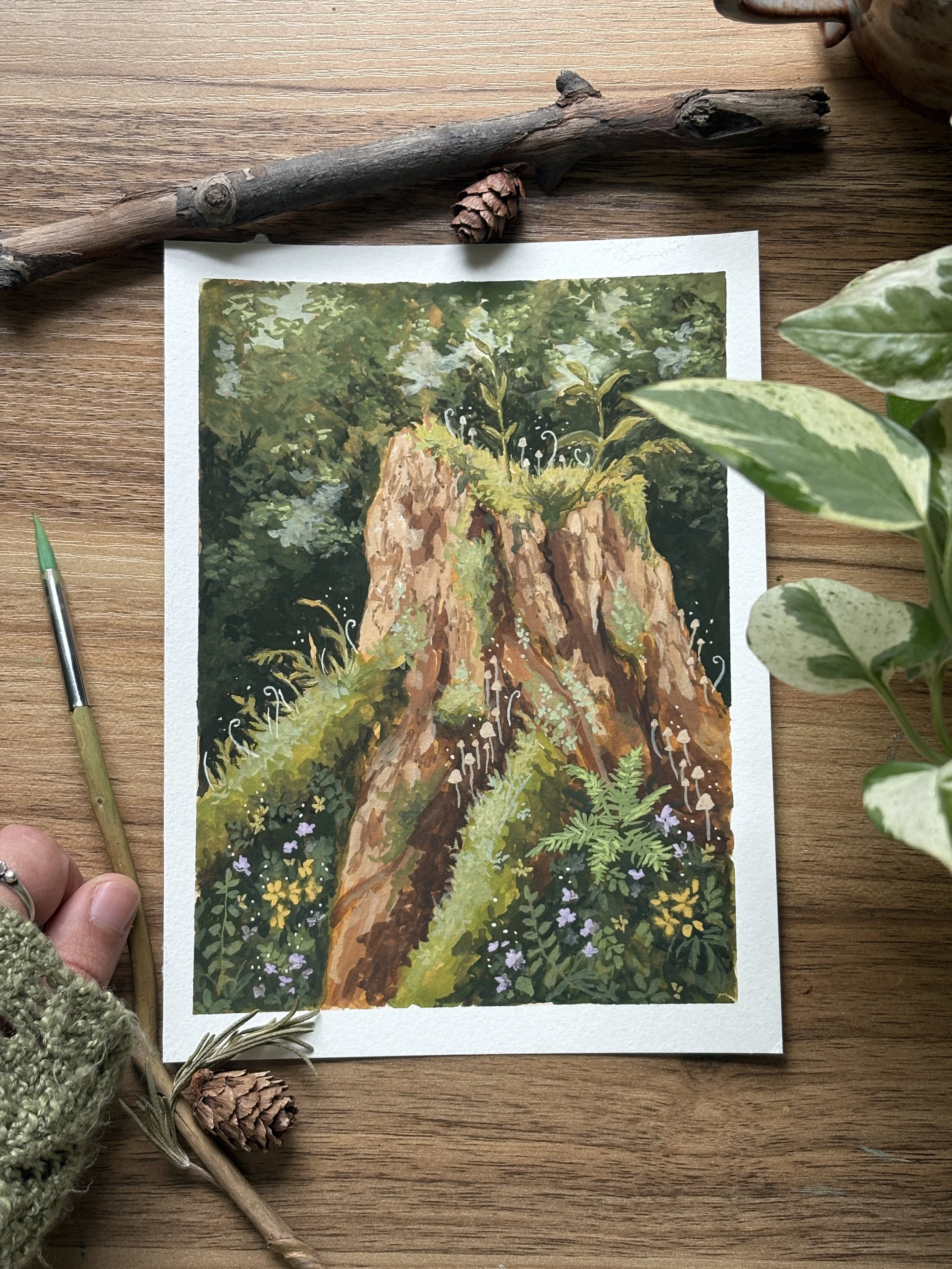 whimsical tree print