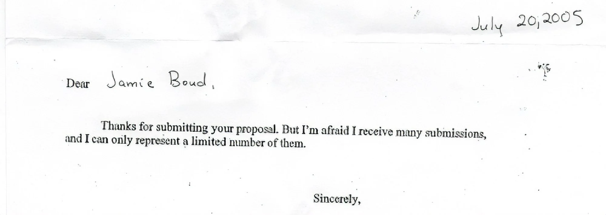 Rejection Letters