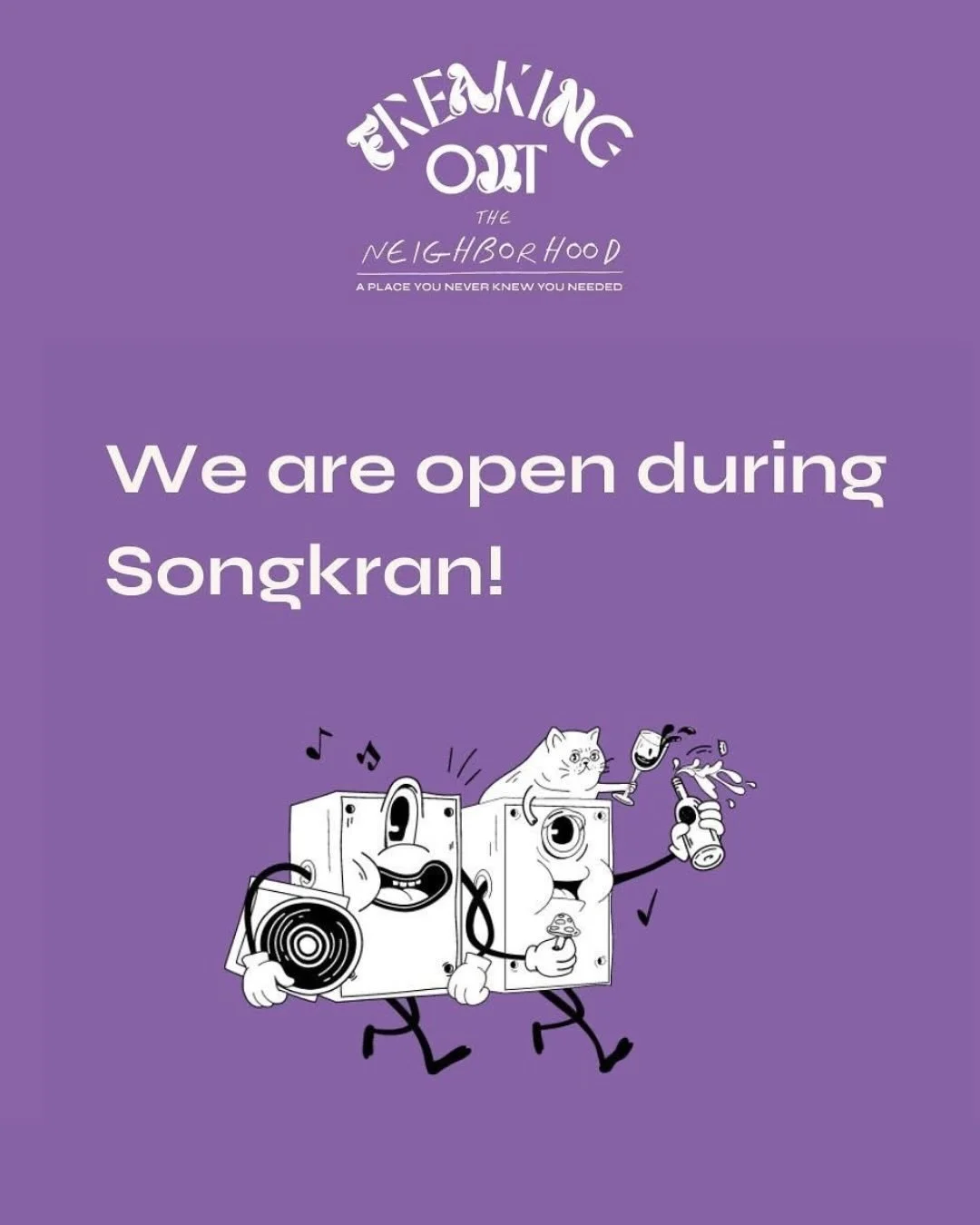 If you&rsquo;re looking for somewhere to escape the water we&rsquo;re open all Songkran! Tonight we&rsquo;ve got Beak > - >>> (yes that&rsquo;s the album name) and more psychedelic / alternative sounds all night.
Tomorrow will be more upb