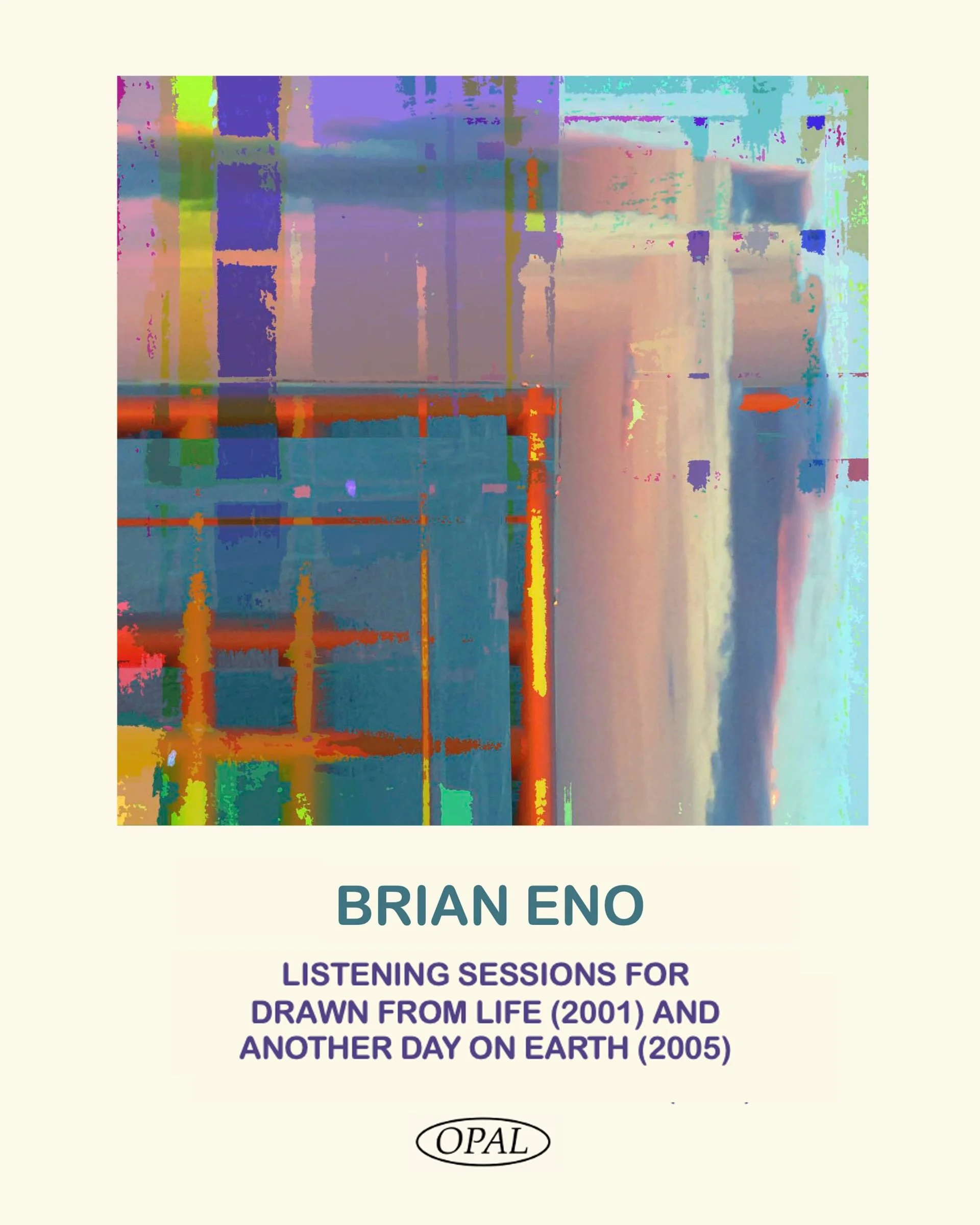 Thursday 15th October, we&rsquo;ll be listening to two Brian Eno albums ahead of their reissue on his newly relaunched label, Opal Records.

Drawn From Life, made with J. Peter Schwalm, followed by Another Day on Earth, Eno&rsquo;s first song-based s