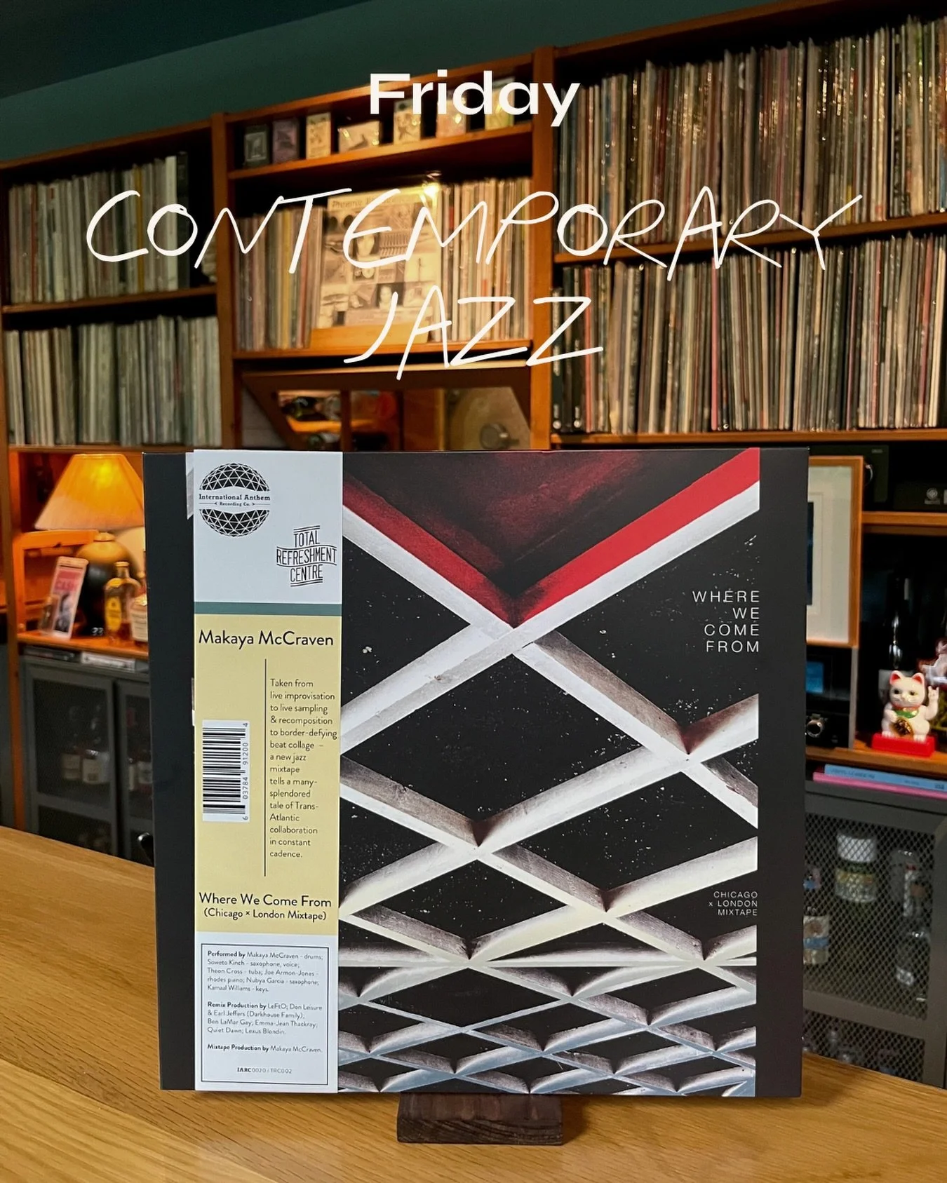 Friday&rsquo;s contemporary jazz pick is Makaya McCraven&rsquo;s &lsquo;Where We Come From (Chicago x London Mixtape)&rsquo;.

Built from live improvisations recorded in London and later reshaped and remixed by McCraven and a group of collaborators, 