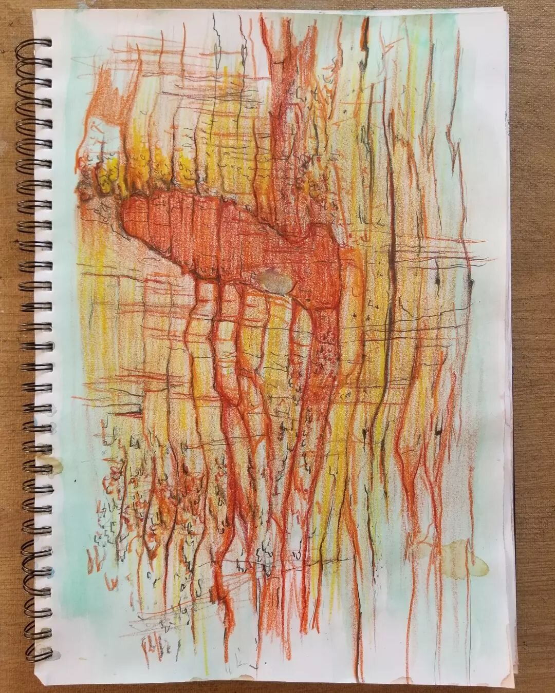 Worked on this study of a rusted piece of wood from Ventnor on the Isle of Wight. Using watercolour pencils and brushing through, though I think it might have been better before the water got involved. What do you think?!

#drawings #drawingsketch #