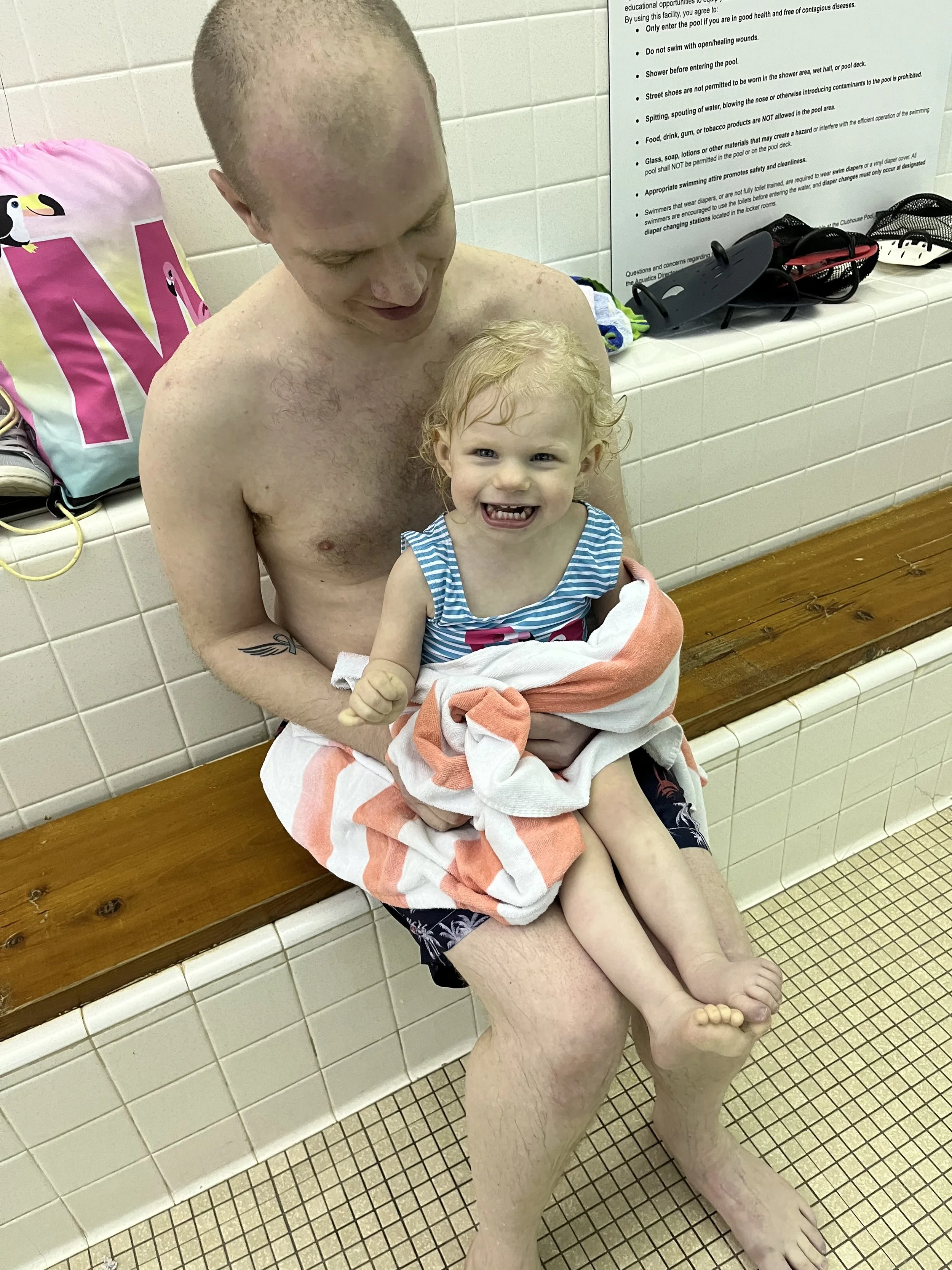 Maddie and Daddy Swim Class