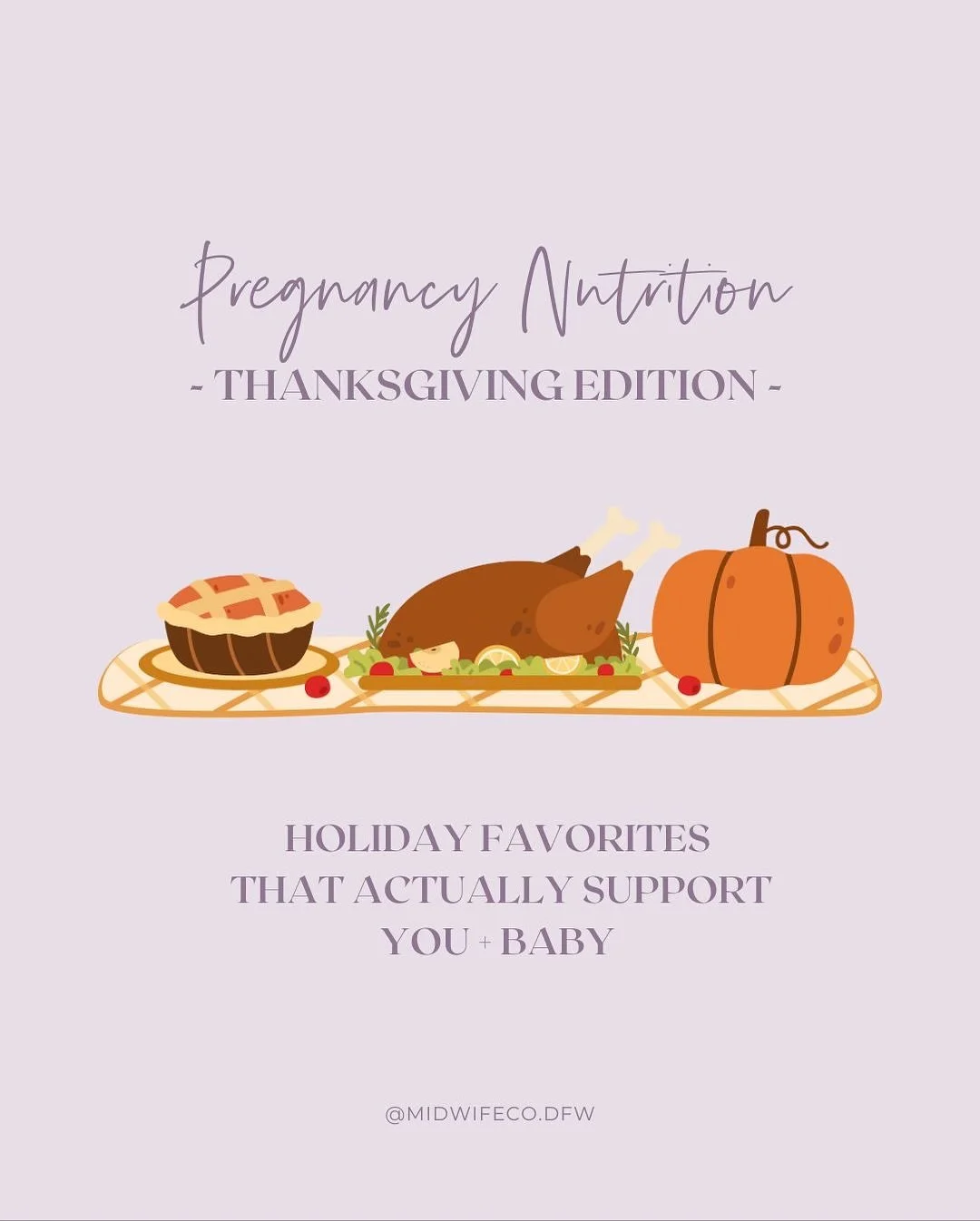 Who&rsquo;s hungry? 🍽️

Thanksgiving plates are officially here &mdash; and the good news? So many holiday favorites are packed with nutrients that support both you and your growing baby. 💜

From protein-rich turkey to iron-boosting greens and vita
