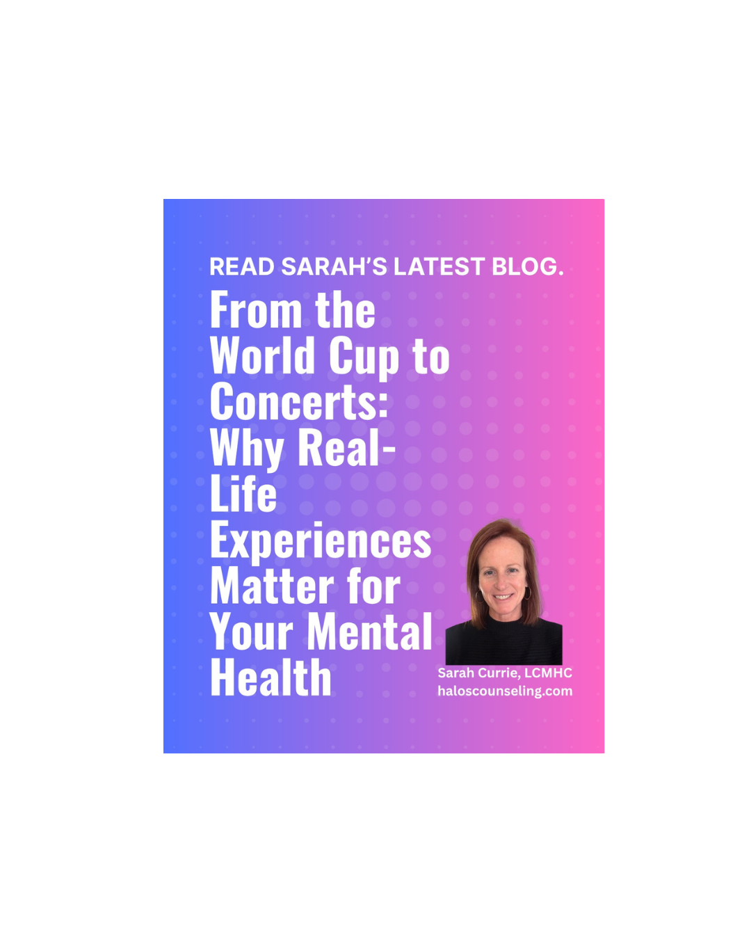 From the World Cup to Concerts: Why Real-Life Experiences Matter for Your Mental Health