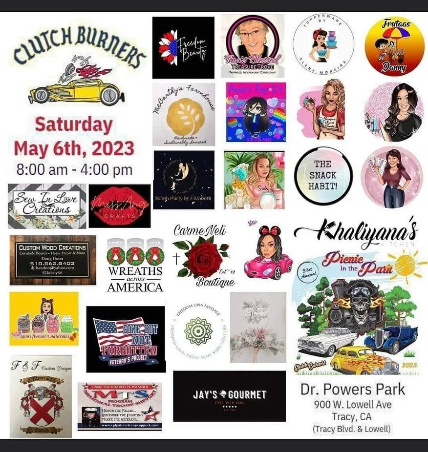 The rusted hinge will be at powers park in tracy this Saturday with goodies for Mother&rsquo;s Day !
